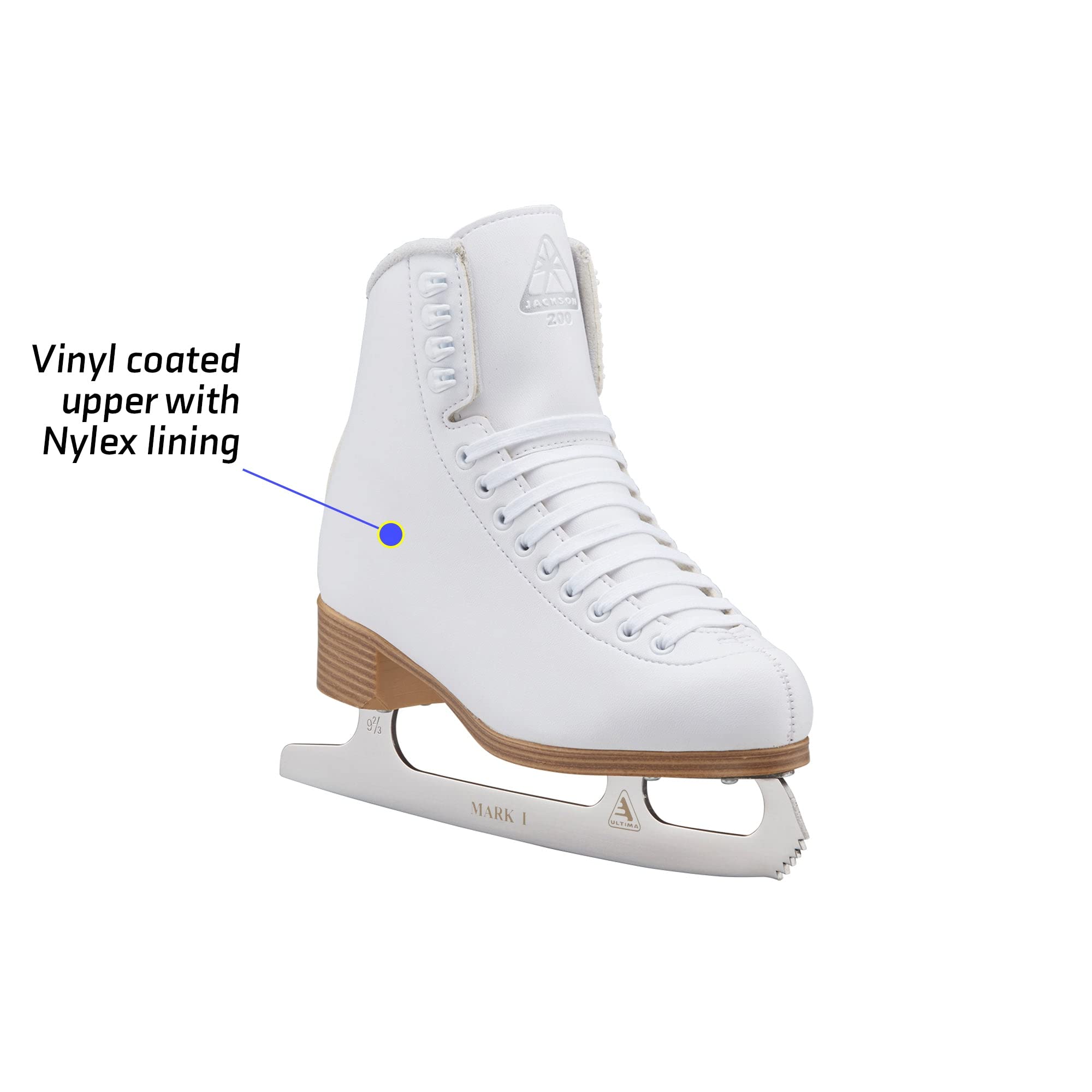 Jackson Classic 200/500 Women's & Girls' Figure Ice Skates - Professional Figure Skating Boots for Training & Performances | Perfect for Ice Rink, Competitions & Recreational Skating
