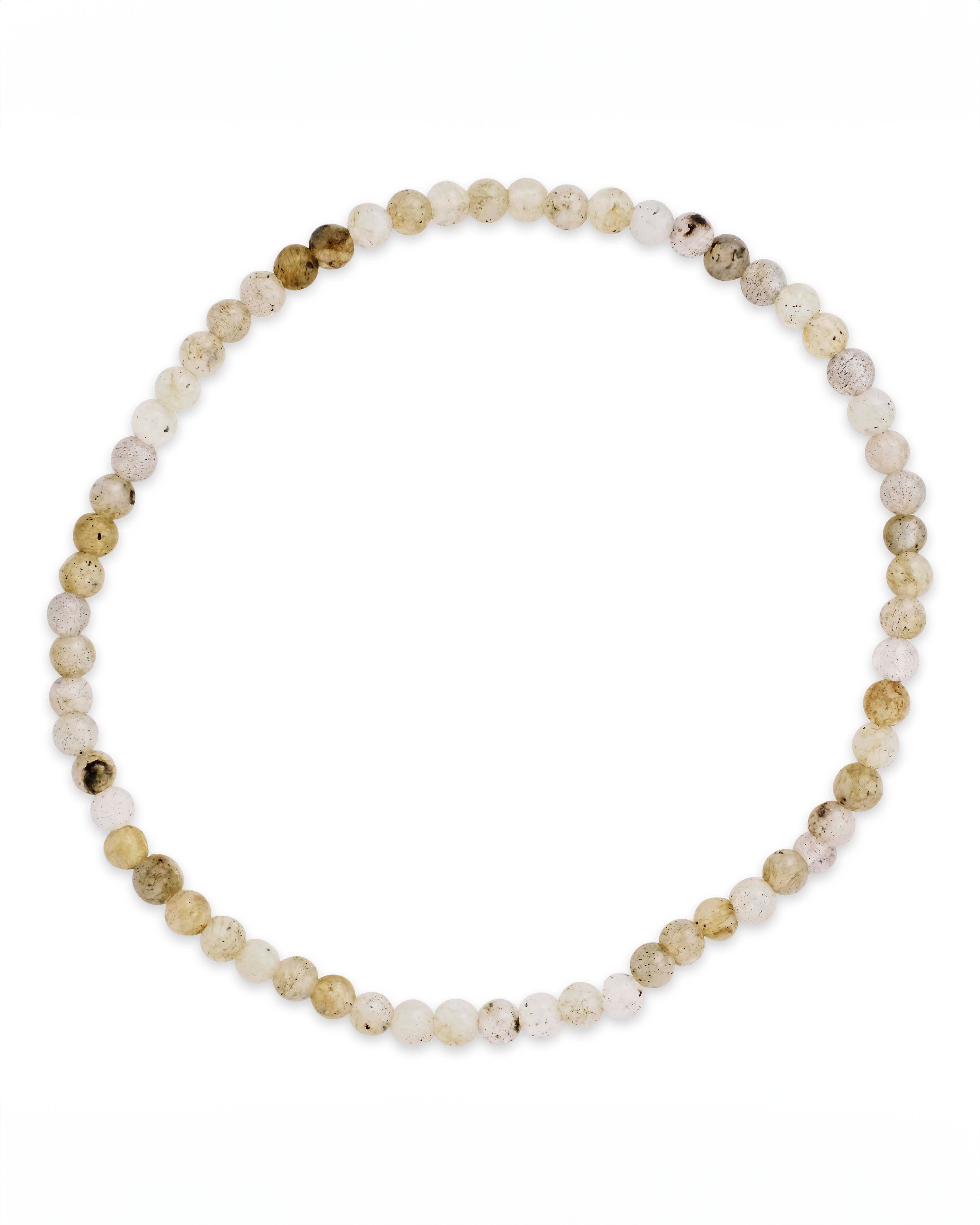 Natural Labradorite Beaded Stretch Bracelet for Women - Healing Crystal Jewelry for Energy Protection & Chakra Balancing | Perfect for Meditation, Yoga & Spiritual Gifts