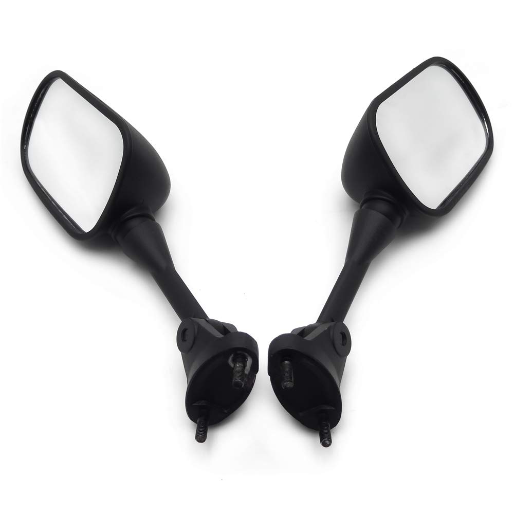 Black HTTMT MT061 OEM Aftermarket Side Racing Mirrors for Kawasaki Ninja ZX-6R 636 ZX6RR (2005-2008) & ZX-10R (2004-2008) - Lightweight Durable Motorcycle Mirrors for Racing & Street Performance