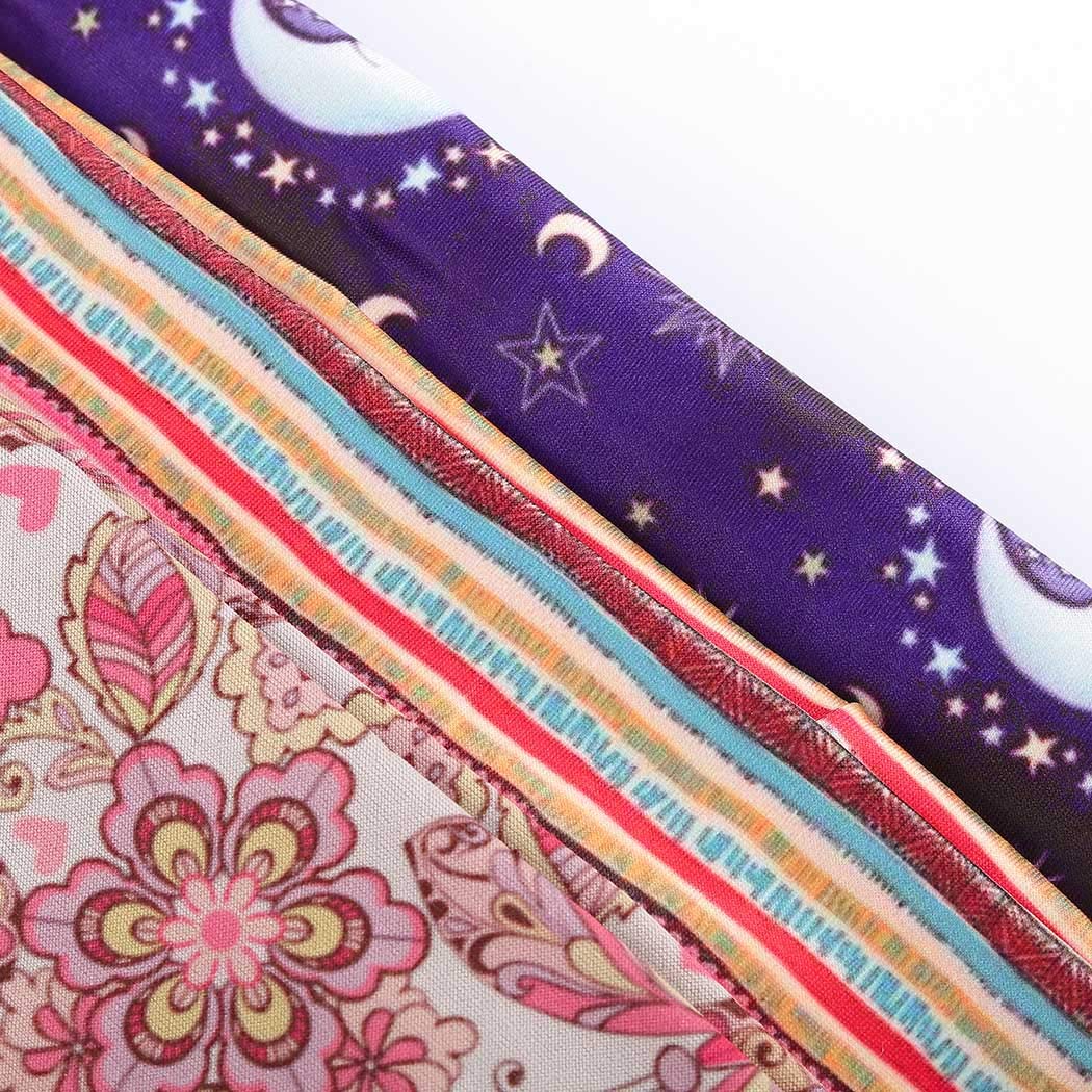 Morebrave Boho Wide Headbands for Women & Girls - Floral Printed Butterfly Yoga Head Wrap, Stylish Elastic Hair Scarf & Spa Shower Accessories (Pack of 3) - Perfect for Yoga, Workouts, Beach Days & Boho Fashion