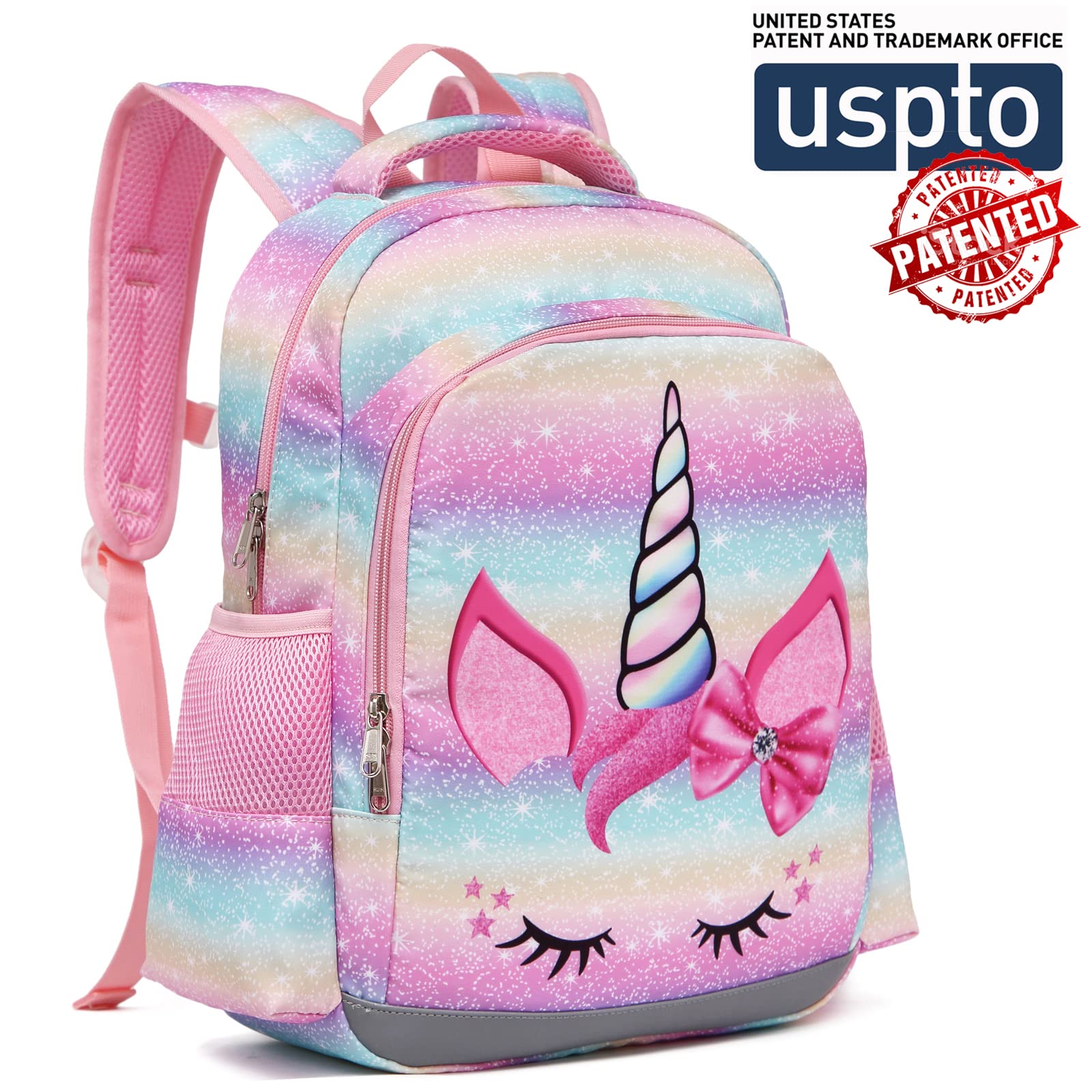 Octsky Unicorn Backpack for Girls - Cute Kids Backpack for Preschool & Kindergarten, Lightweight Toddler Bookbag with Adjustable Chest Strap - Perfect for School, Travel, and Daily Adventures