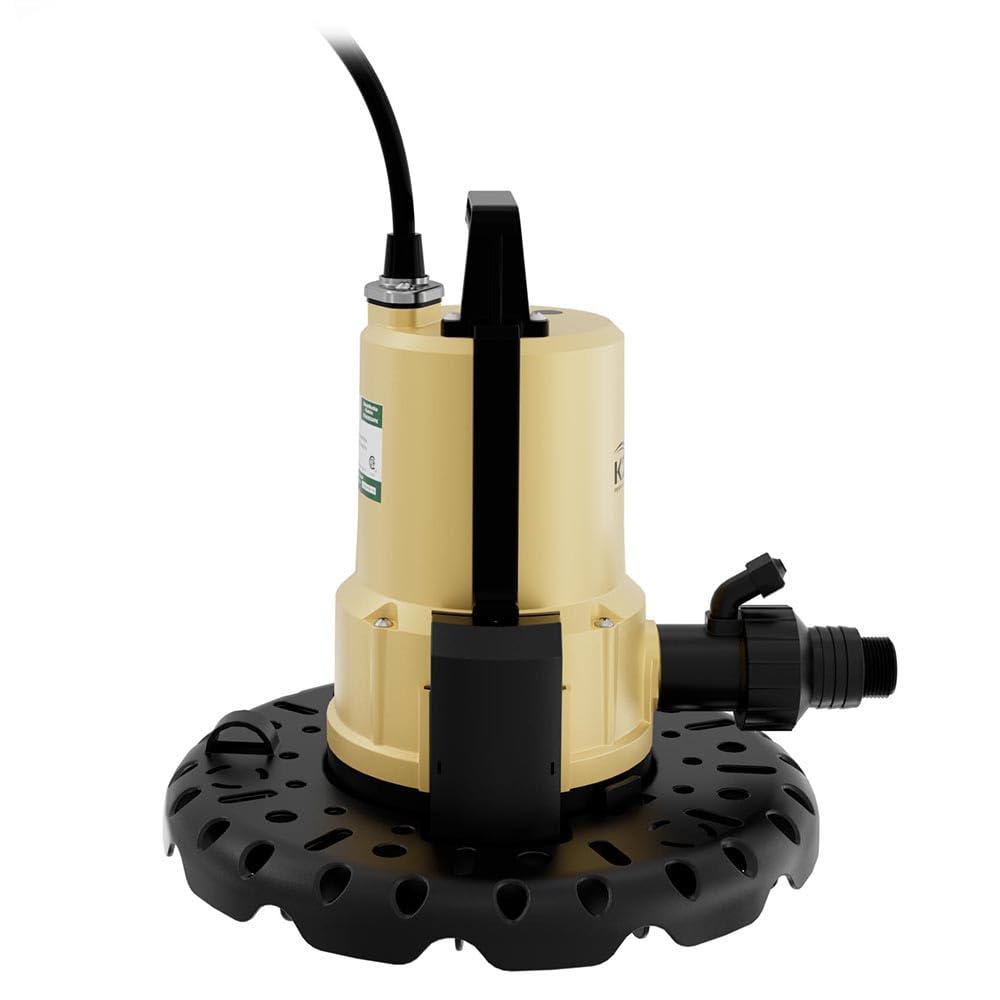 K2 Pumps UTA02502APK 1/4 HP Automatic Pool Cover Pump - Heavy Duty Water Removal for Inground & Above Ground Pools, Spas, and Covers - Prevents Water Accumulation and Damage