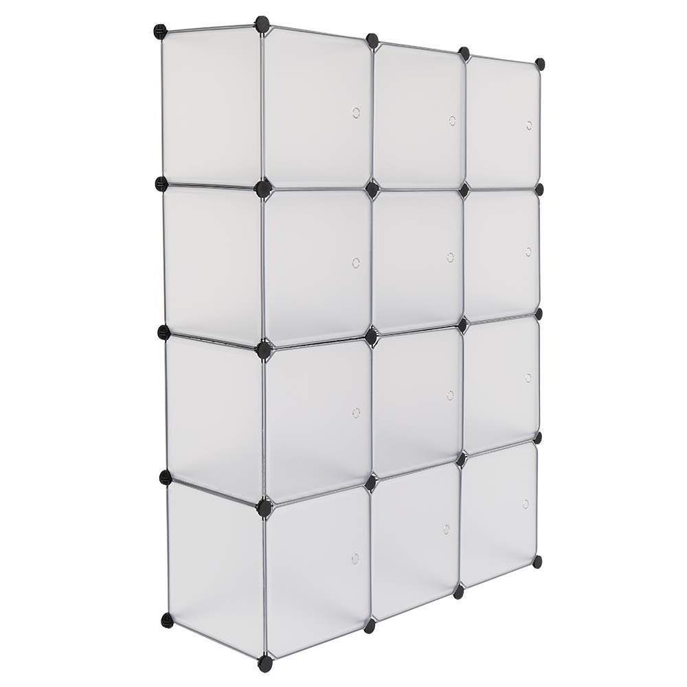 Ochine 6-Cube White Storage Organizer - DIY Closet Cabinet, Bookshelf & Square Plastic Shelves for Home, Office, Bedroom, Living Room & Garden - Perfect for Organizing Toys, Books, Clothes & Decor (Ships from USA)