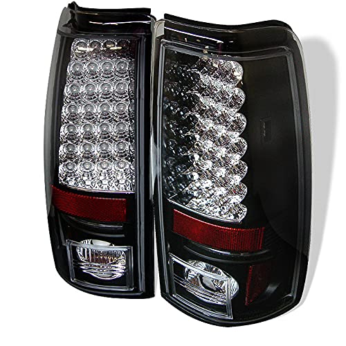 Spyder 5002044 LED Tail Lights - Compatible with Chevy Silverado 1500/2500 1999-2002 (Excludes Stepside) & GMC Sierra 1500/2500/3500 1999-2006 + 2007 Sierra Classic - Black Housing | Upgrade for Enhanced Visibility & Style