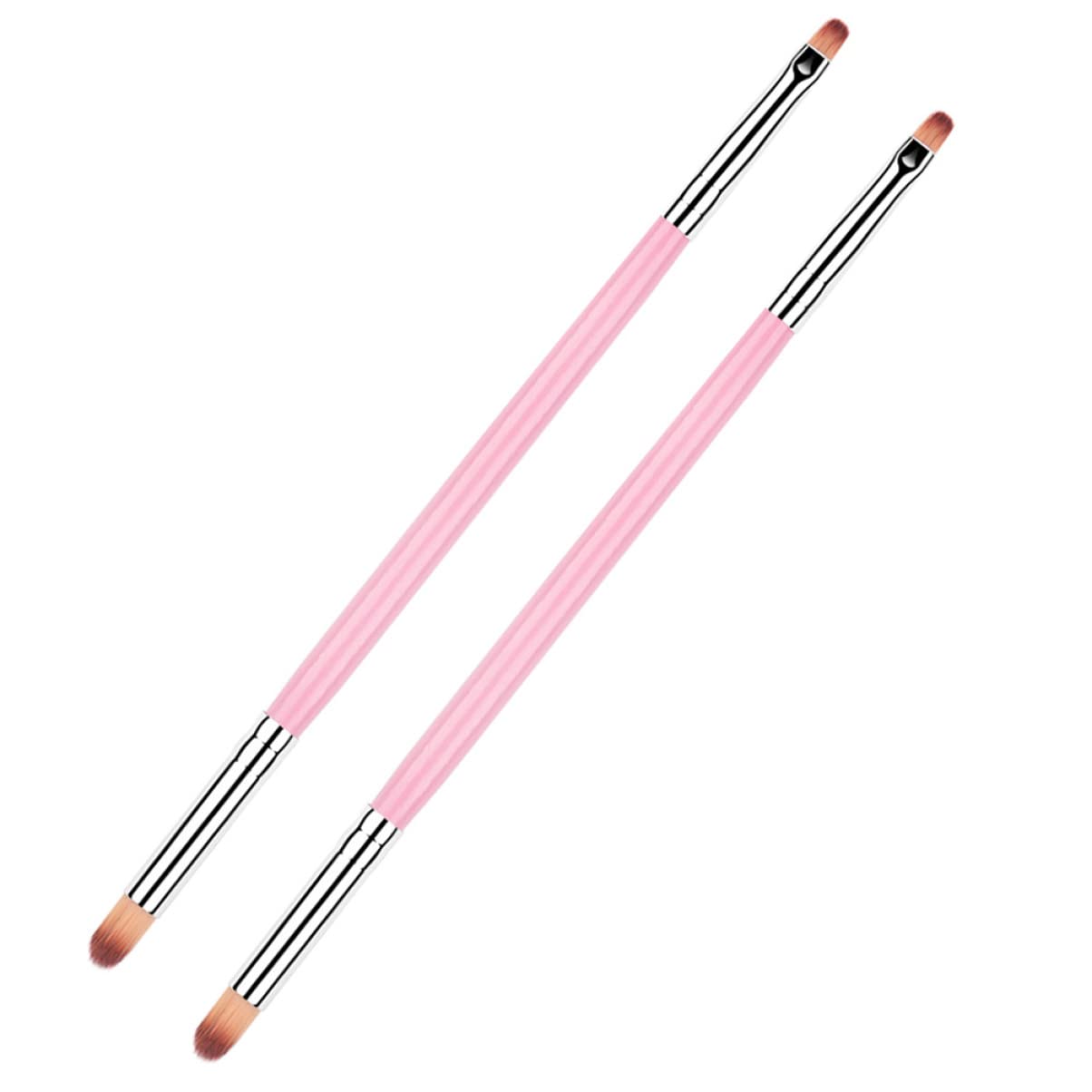 Beaupretty 2pcs Double Headed Nail Art Brushes - Acrylic Nail Brush & Striping Brush for Manicure, Nail Liner, and Nail Design | Perfect for DIY Nail Art, Salon Professionals & Home Use