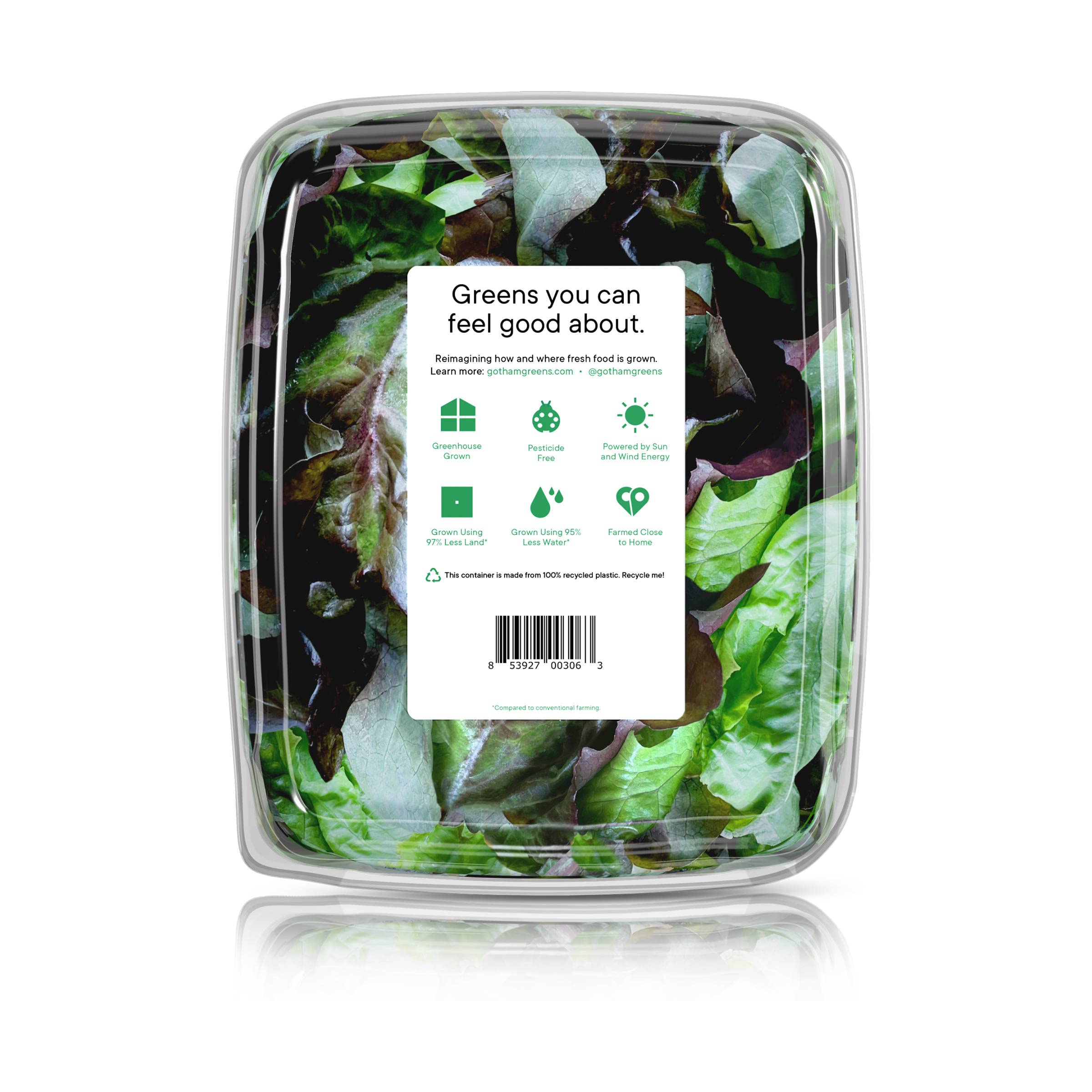 Gotham Greens Organic Red Oak Leaf Lettuce - 4.5 oz Fresh Salad Greens for Healthy Salads, Sandwiches & Wraps