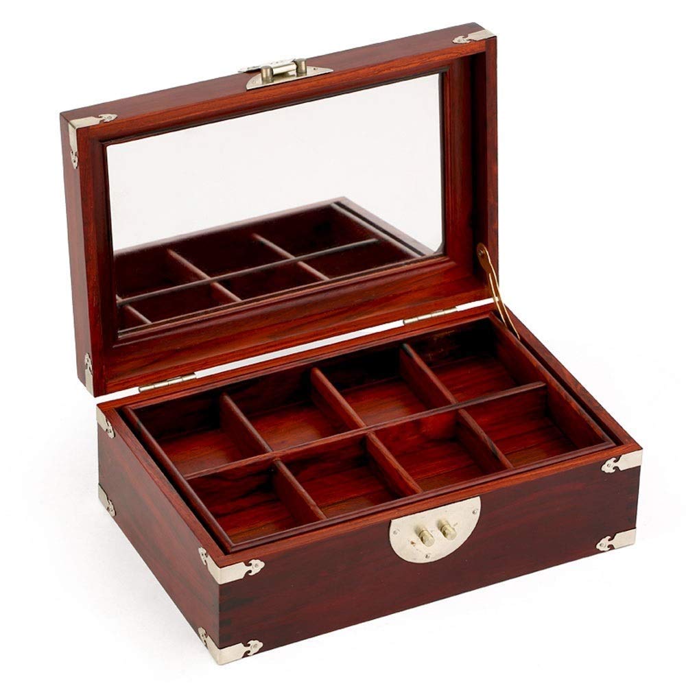 Premium 8-Slot Wooden Watch Box Organizer for Men & Women - Luxury Jewelry Display Case & Watch Storage - Perfect for Travel, Gifts & Home Decor
