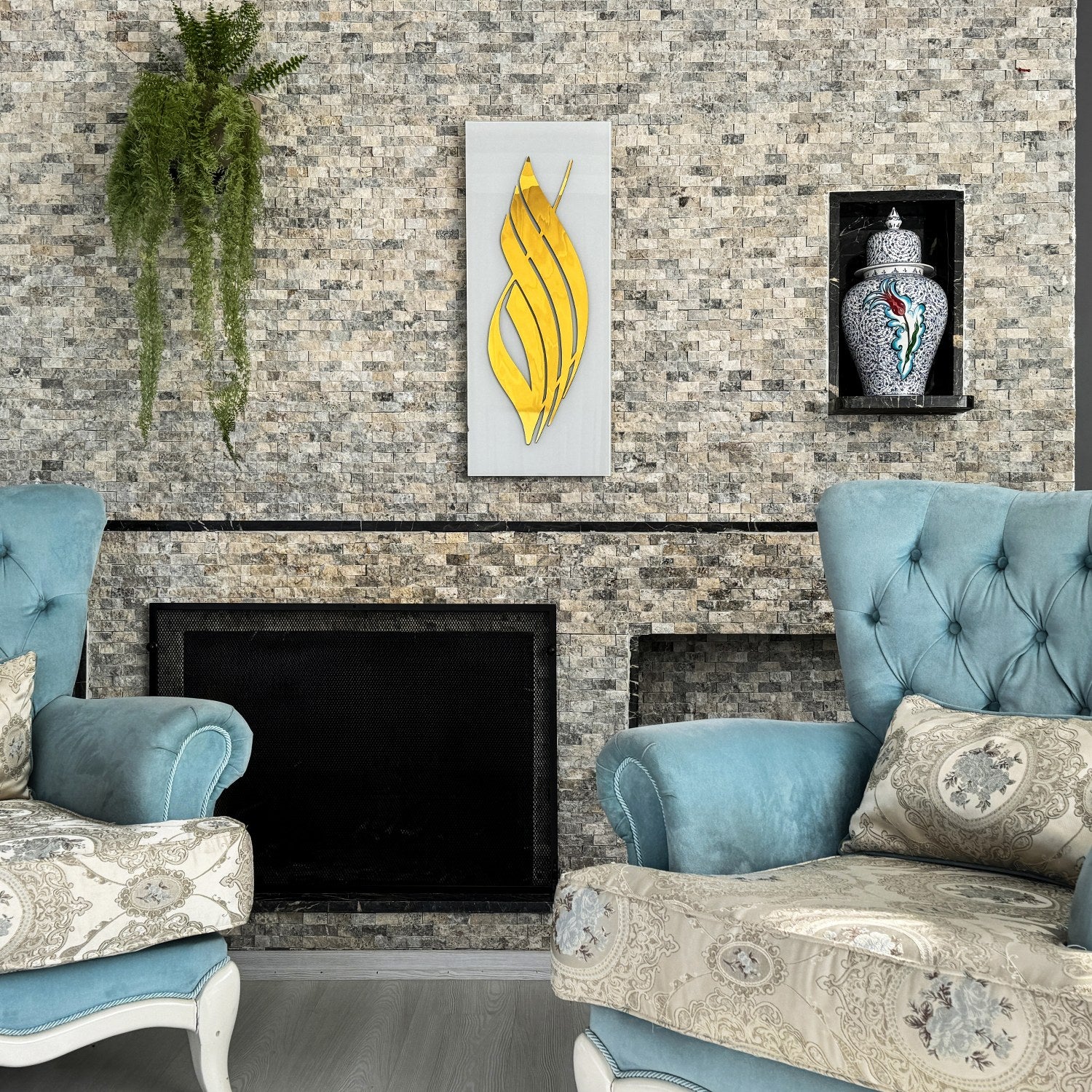 Allah Calligraphy Tempered Glass Islamic Wall Art - Elegant Arabic Home Decor for Living Room, Mosque & Prayer Space