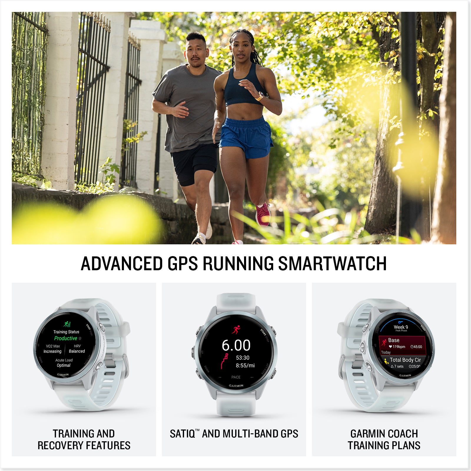 Garmin Forerunner 570 AMOLED GPS Running Watch - Advanced Fitness Tracker with Heart Rate Monitor for Runners, Athletes & Outdoor Activities