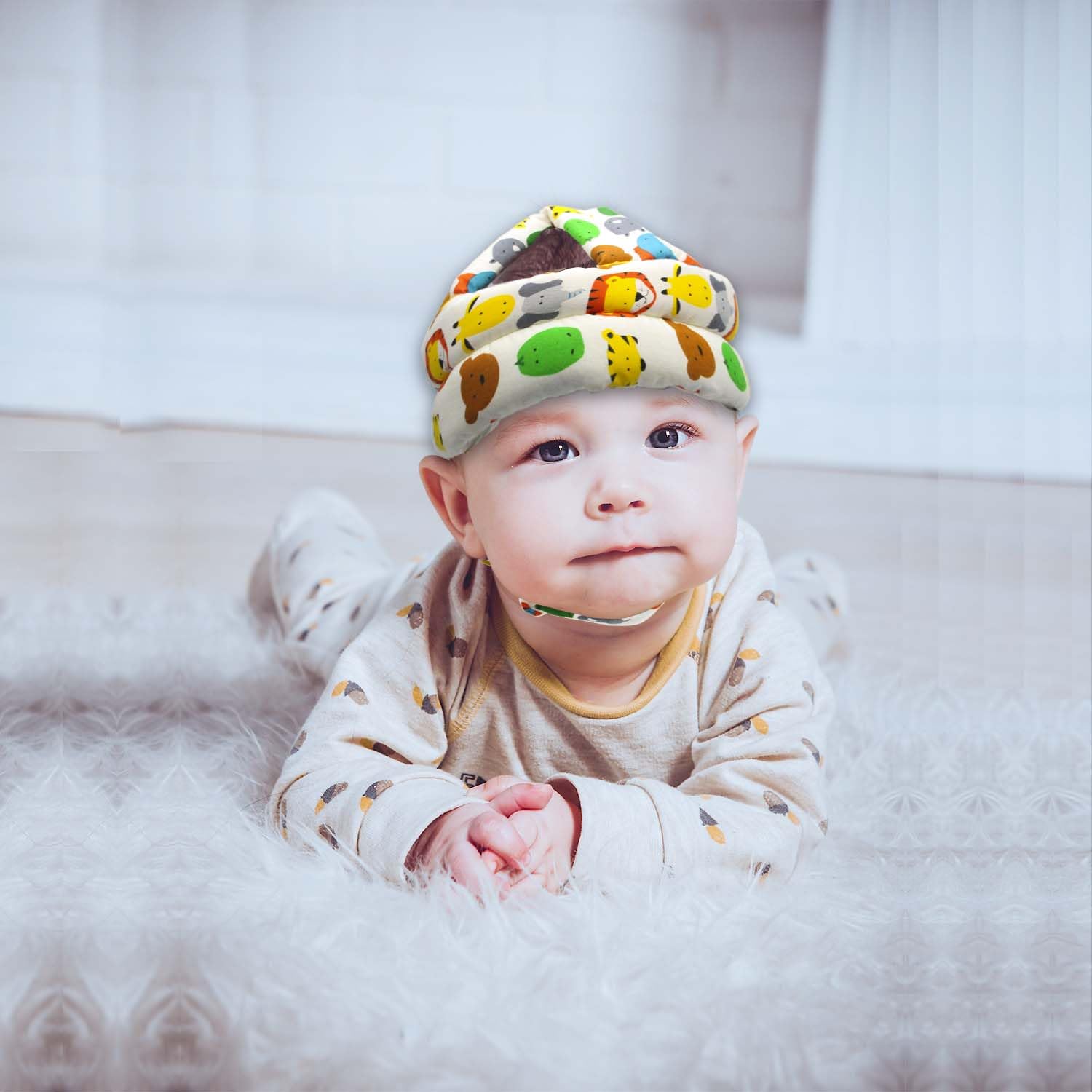Baby Helmet for Crawling & Walking - Adjustable Safety Head Protector to Prevent Bumps & Injuries | Perfect for Playtime, Learning to Walk & Indoor/Outdoor Activities