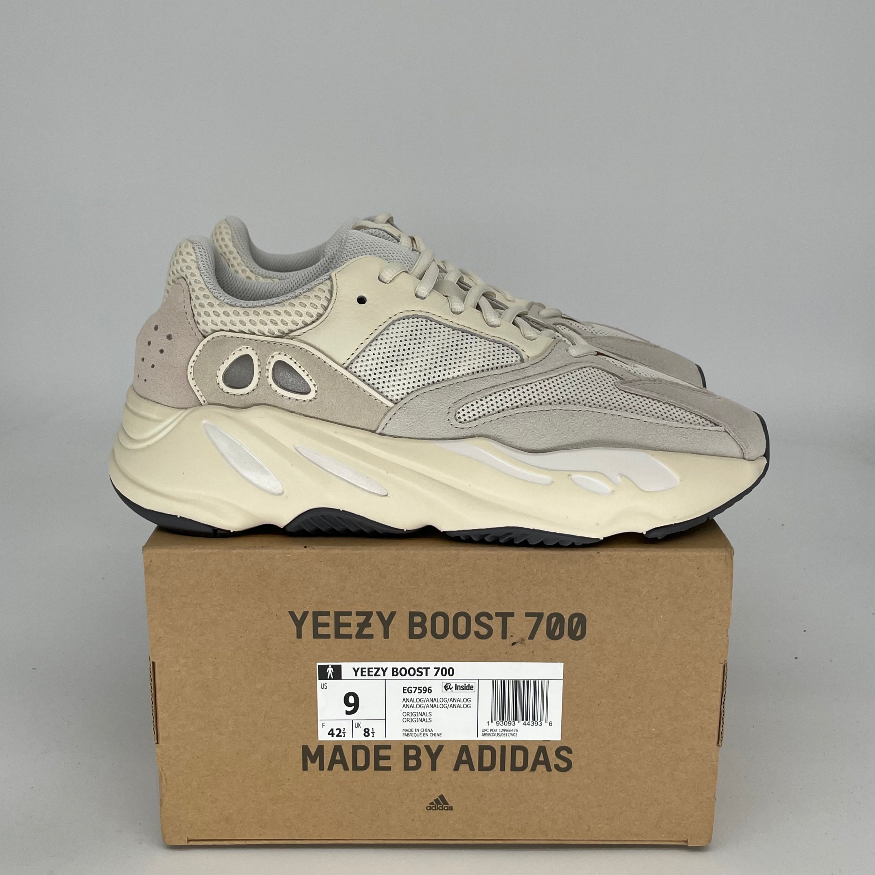 Adidas Yeezy Boost 700 'Analog' Men's Sneakers - Size 9 (EG7596) | Comfortable Running Shoes for Casual Wear & Street Style Fashion