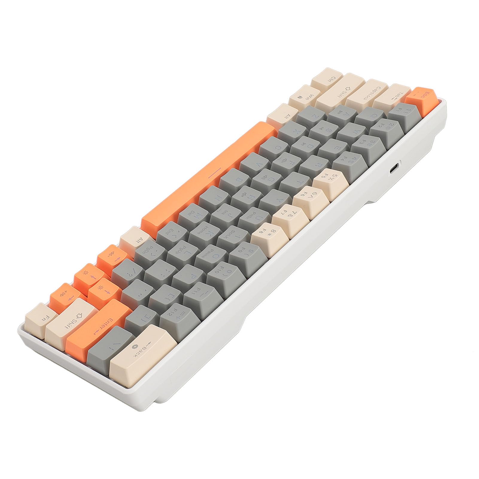 Bewinner 63-Key Mechanical Gaming Keyboard with Red Switches, USB Wired Compact Backlit Keyboard for PC & Windows - Perfect for Esports, Office Work & Typing