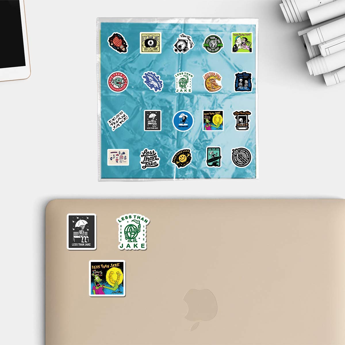 20 PCS Colorful Waterproof Vinyl Stickers - Durable Decals for Water Bottles, Laptops, Luggage, Scrapbooking, Skateboards & Guitars - Perfect for DIY Crafts, School Projects & Personalizing Your Belongings
