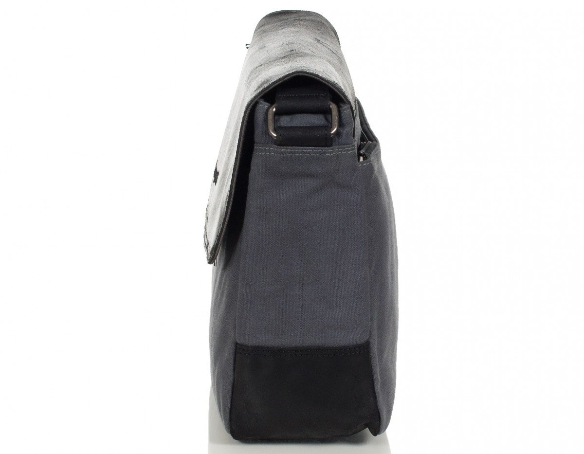 Bugatti Urbano Messenger Bag - 35cm Medium Size in Anthracite - Stylish & Durable Crossbody Bag for Work, Travel & Everyday Use