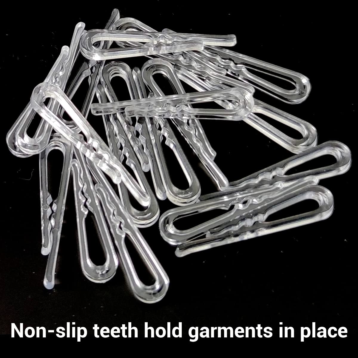 1000 Pcs U Shape Plastic Alligator Clips with Teeth - Clear Shirt Folding Clips for Socks, Dress Ties & Garments - Perfect for Laundry, Crafting, and Organizing Clothes