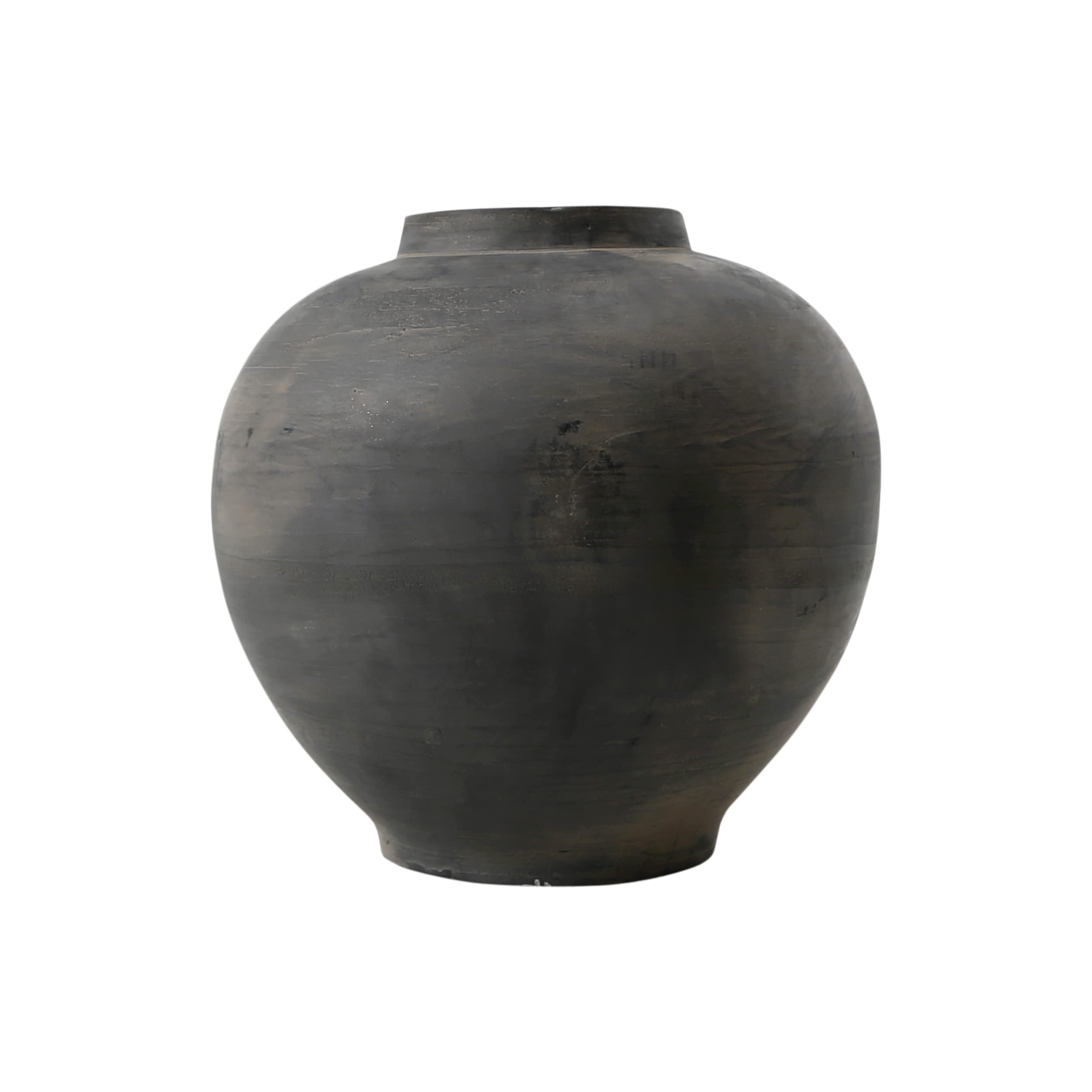 Artissance Earthy Gray Small Apple-Shaped Ceramic Pot - 10 Inch Tall Handmade Pottery Planter for Succulents, Herbs & Home Decor | Perfect for Windowsills, Tabletops & Gift Giving