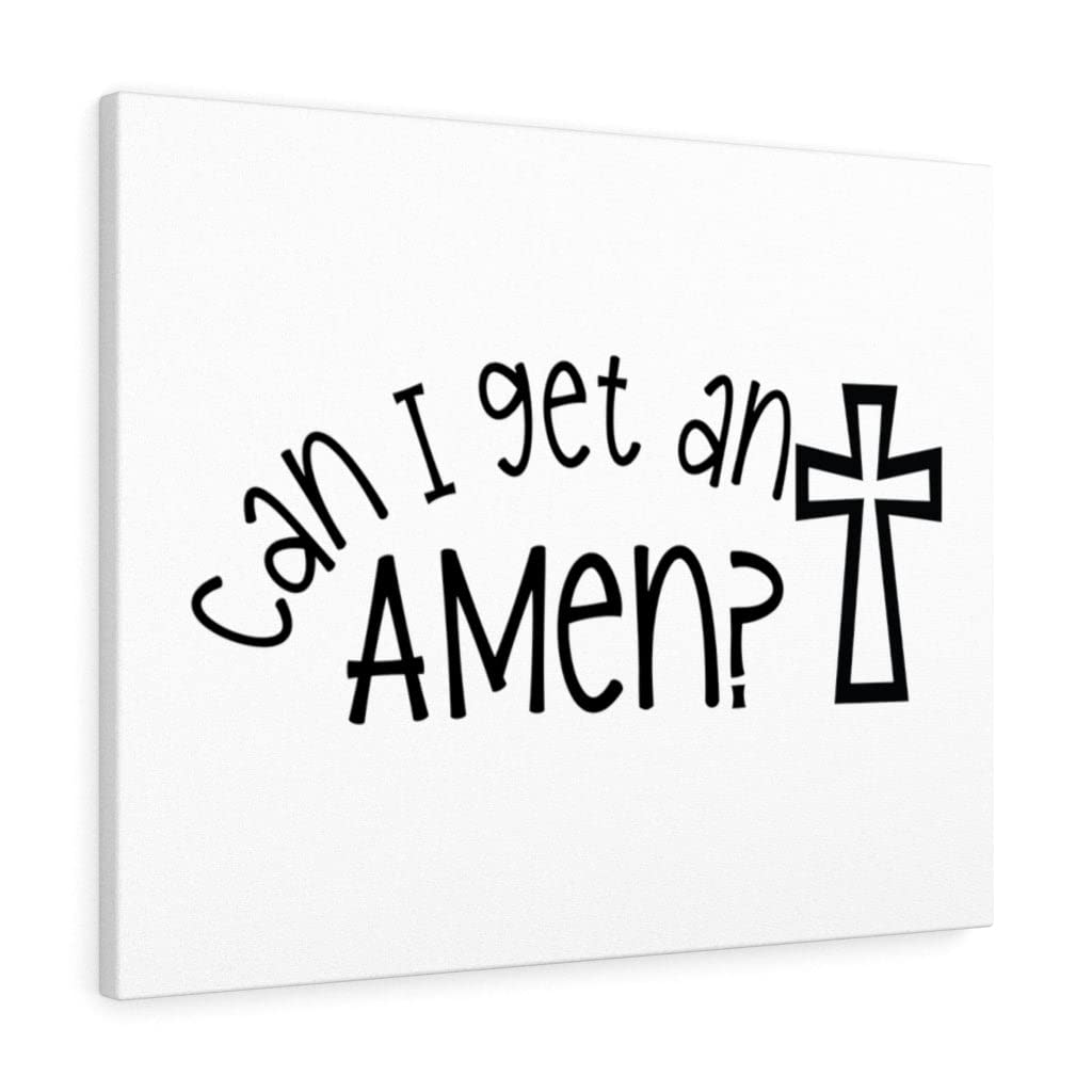 Christian Wall Art Print - 'Can I Get an Amen' Scripture Decor - Ready to Hang Home & Church Decoration - Perfect for Living Room, Bedroom & Faith-Based Gifts