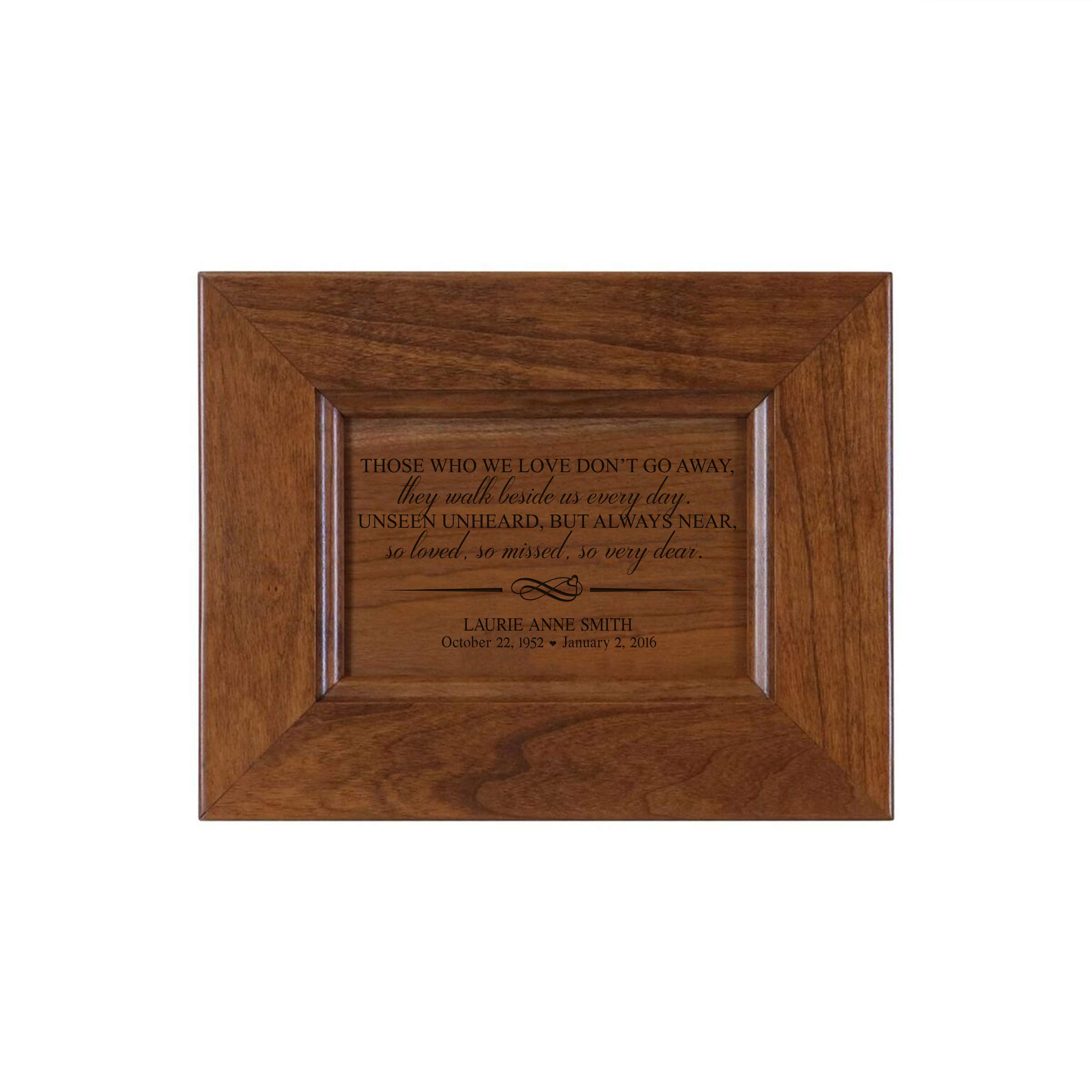 Personalized Wooden Cherry Keepsake Box - Memorial Cremation Urn for Ashes, Custom Engraved Funeral Urn for Adults with 