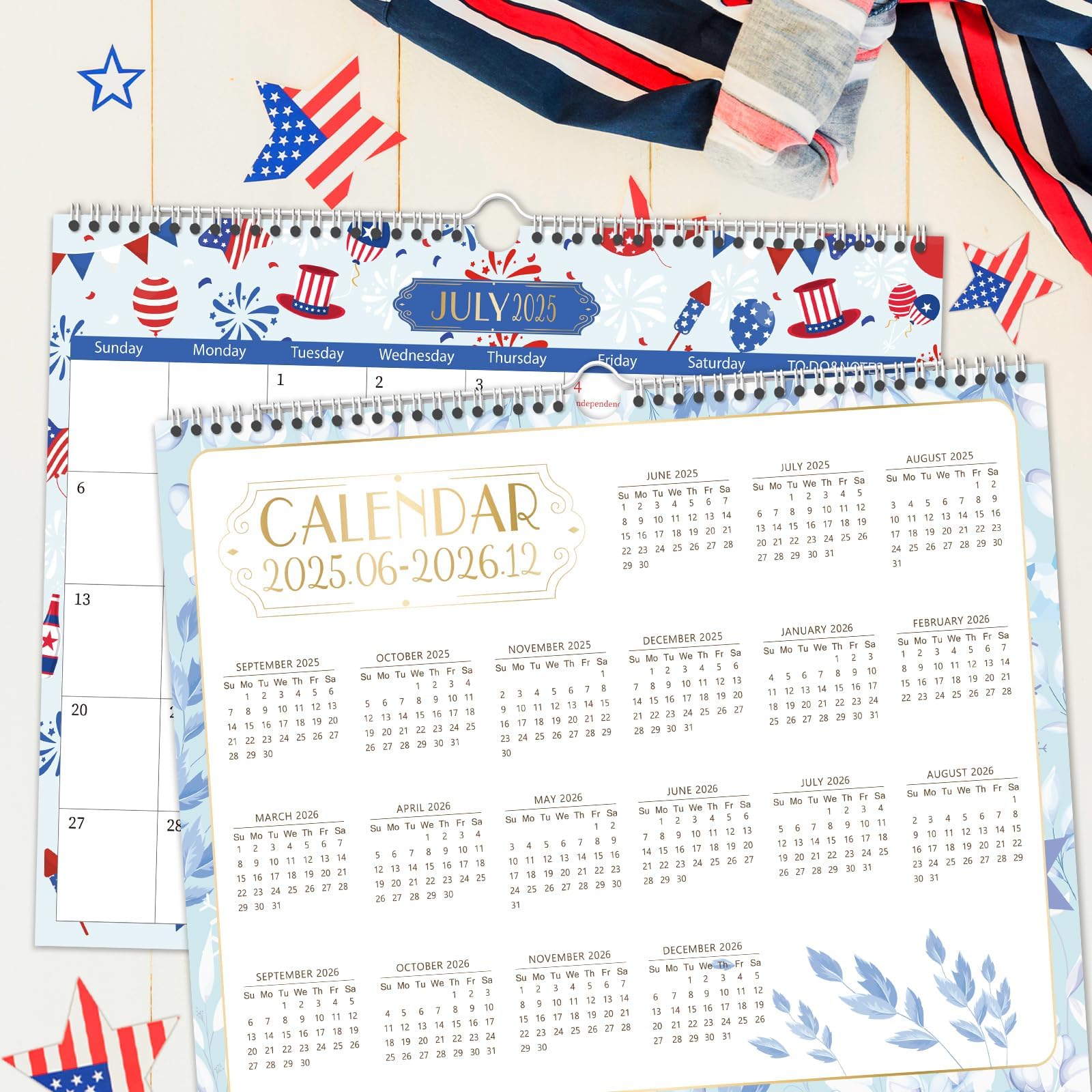 GuassLee 2025-2026 Wall Calendar - 19 Month Academic Planner from June 2025 to December 2026 with To-Do List & Notes Section - 14