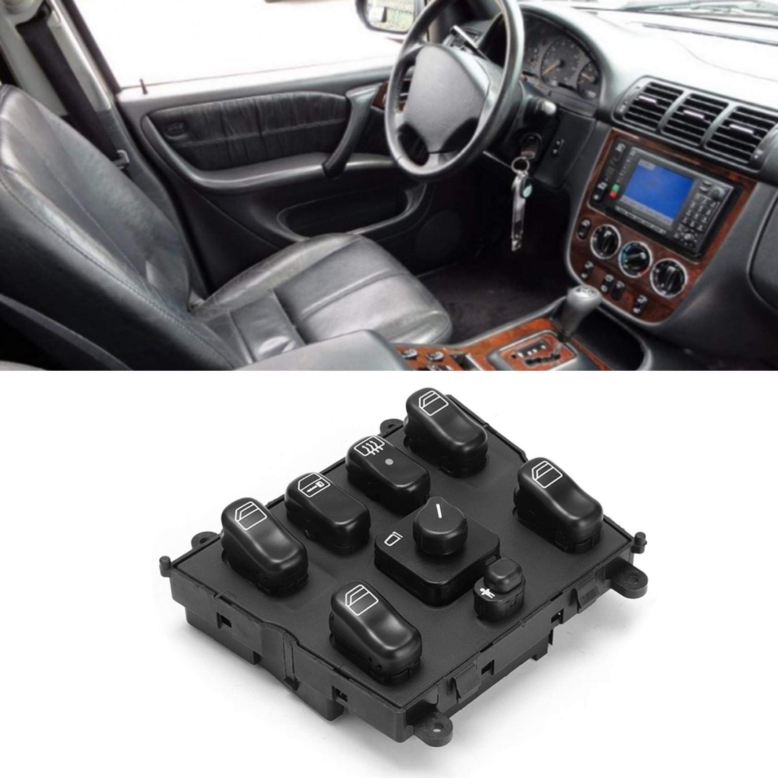 Power Window Master Control Switch for Car - Compatible with Windows Window Switch 1638206610 - Easy Installation & Reliable Performance - Perfect for DIY Auto Repairs & Window Mechanism Upgrades