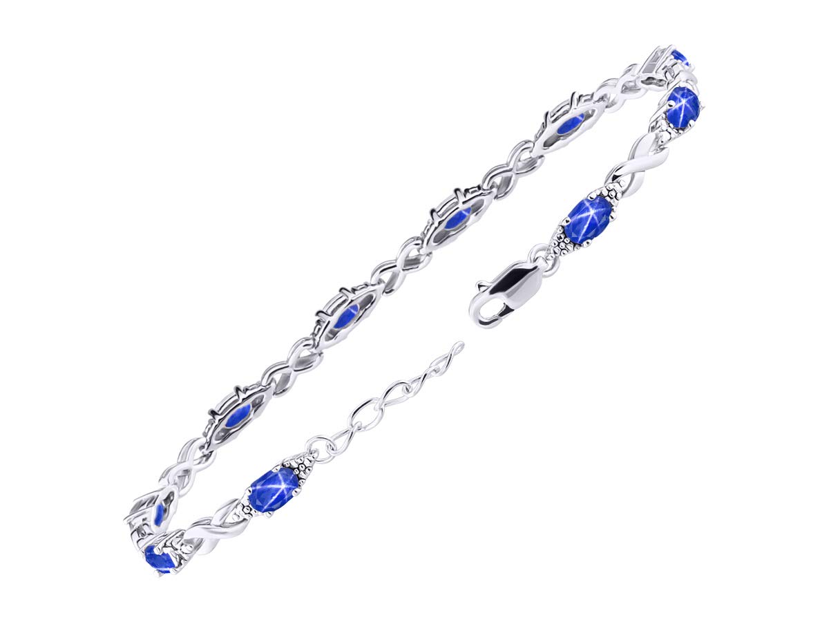 Rylos 925 Sterling Silver XO Hugs & Kisses Tennis Bracelet for Women - Adjustable 7