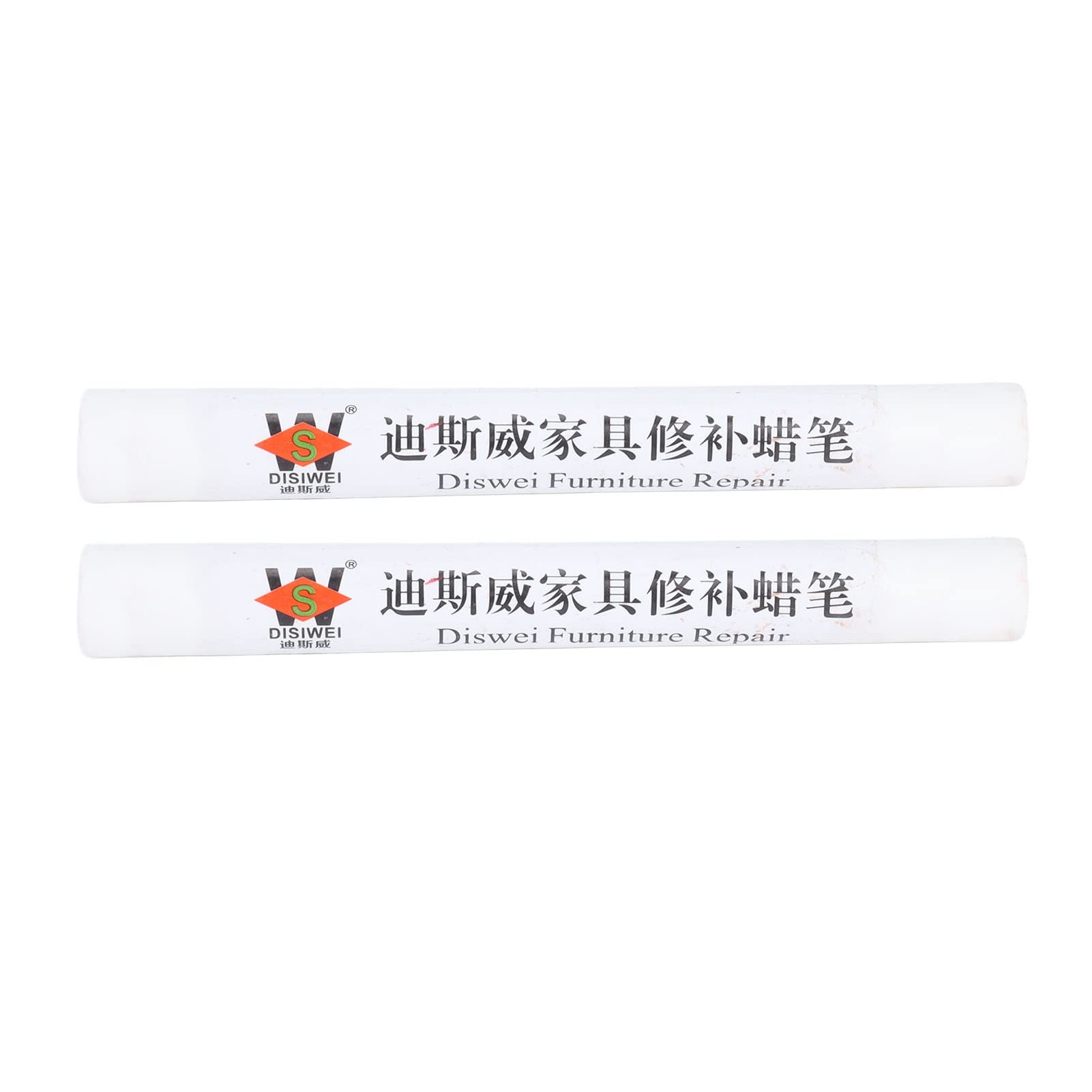 2-Pack Furniture Repair Crayons - Wood Scratch Repair Kit for Floors & Furniture | Compact Paint Pen Covers Scratches on Wood Surfaces | Perfect for Home, Office & Rental Property Maintenance (White)