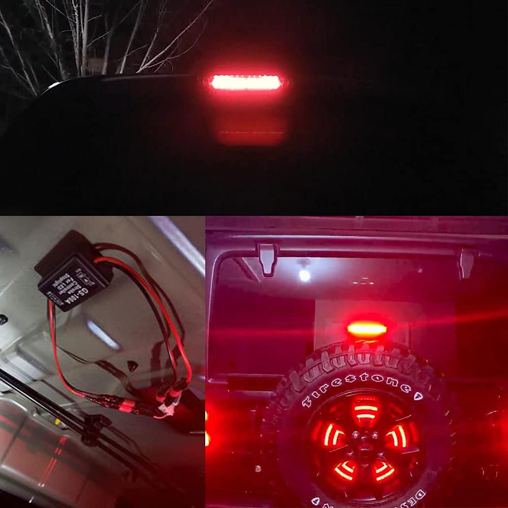 BlyilyB 12V-24V LED Strobe Controller Flasher Module - Universal 3rd Brake Light & Tail Stop Lamp Flasher (Pack of 1) for Cars, Trucks & Motorcycles - Enhance Safety with Attention-Grabbing Strobe Effects
