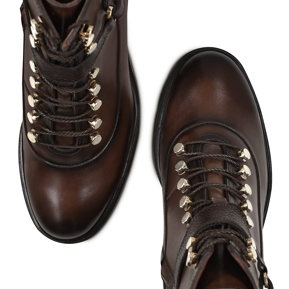 FRANCO CUADRA Women's Genuine Leather Lace-Up Ankle Booties - Stylish & Comfortable for Work, Casual Outfits & Fall Fashion