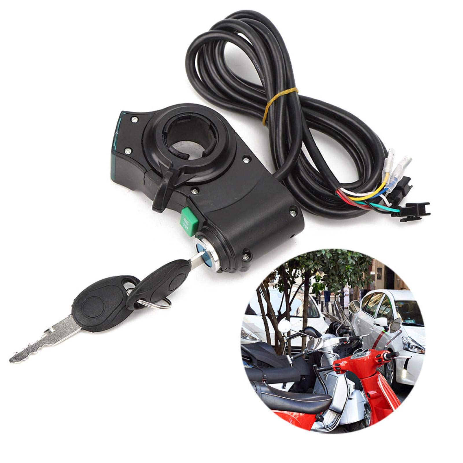 Emoshayoga E-Scooter Throttle Grip - Universal Electric Scooter Replacement Part with Auto-Identification & Red LED Display - Perfect for Commuting, Urban Travel & Last-Mile Transportation