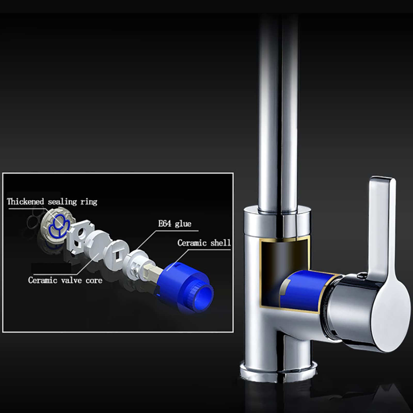 35mm/40mm Ceramic Tap Cartridge - Single Lever Ceramic Disk Replacement for Bathroom & Kitchen Mixer Taps - Durable Water Control Valve for Smooth Temperature Adjustment (Ideal for Home Renovation & Plumbing Repairs)