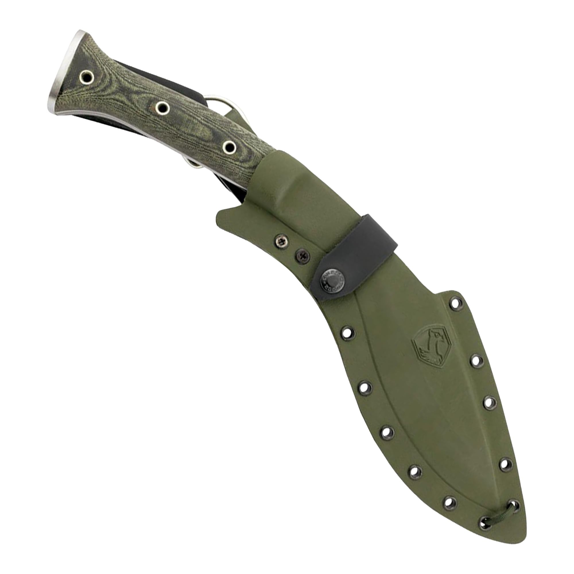 Condor K-Tact Kukri Knife - Army Green Tactical Survival Knife for Outdoor Camping, Hunting & Bushcraft