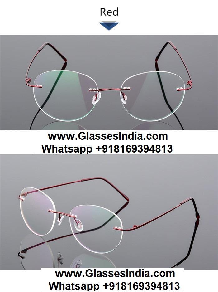 Retro Round Foldable Ultra Light Blue Light Blocking Computer Glasses - Memory Frame Rimless Eyewear for Men & Women - Perfect for Office, Gaming & Screen Time