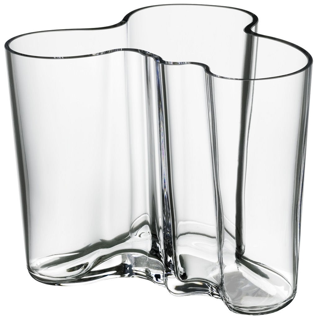 Iittala Aalto 4.75-Inch Clear Glass Vase - Modern Scandinavian Home Decor for Flowers, Centerpieces & Wedding Decorations