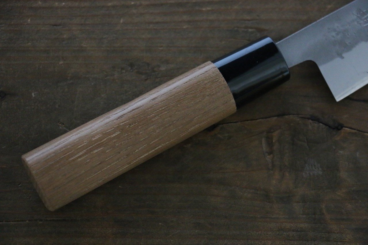Premium Seisuke Blue Steel No.2 Nashiji Hiraki 165mm Japanese Chef Knife with Chestnut Handle - Perfect for Sushi, Sashimi & Precision Vegetable Cutting