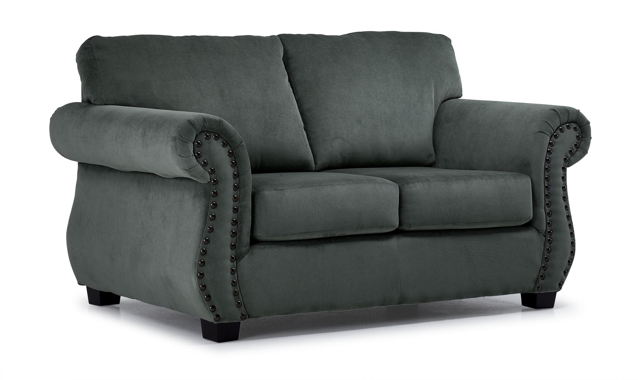 Green Brooklyn Loveseat Sofa - Modern 2-Seater Couch for Small Spaces, Living Room & Apartment Decor