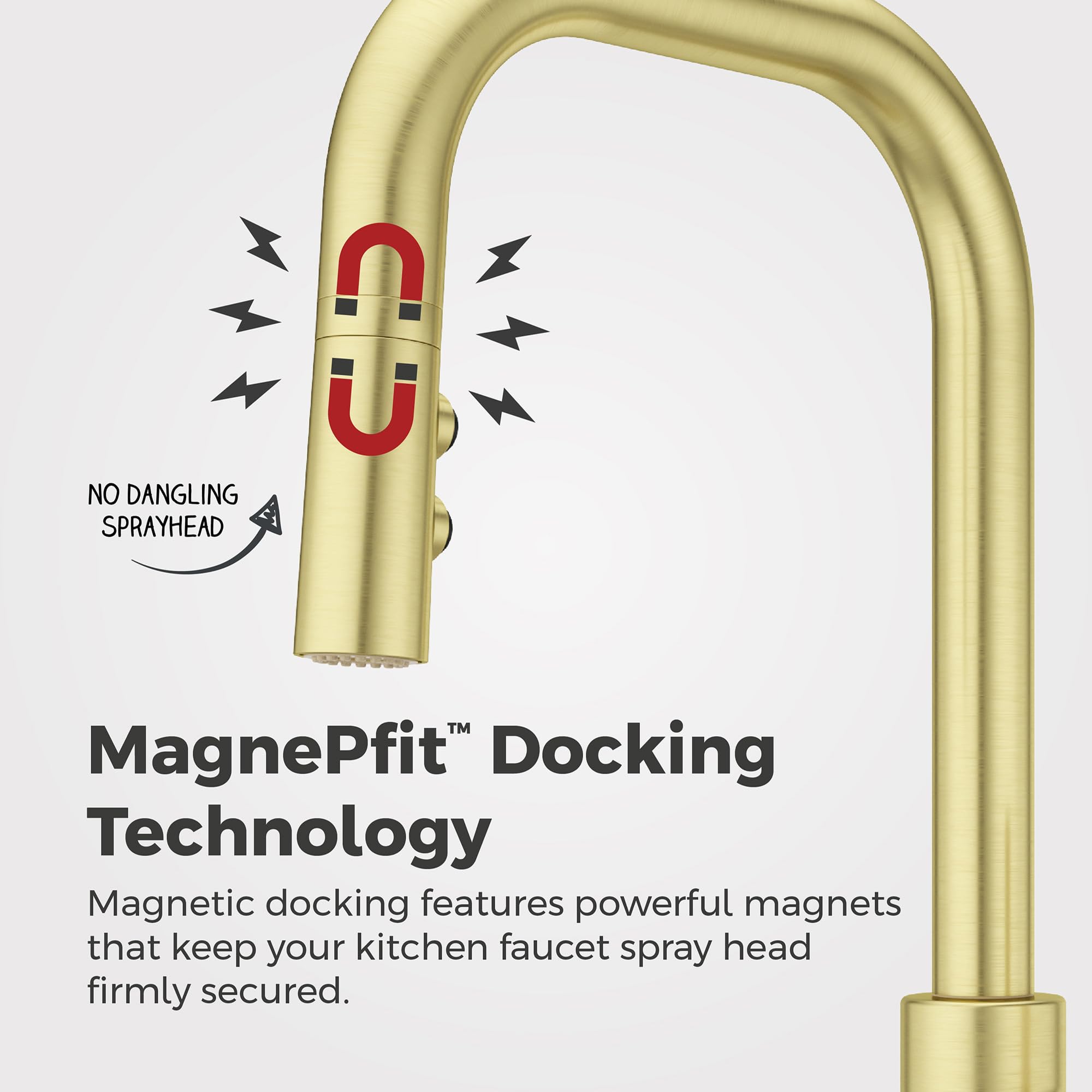 Pfister Zanna Single Handle High Arc Pull Down Kitchen Faucet with Soap Dispenser - Brushed Gold Finish (Model F5297ZNRBG) - Perfect for Modern Farmhouse & Contemporary Kitchen Sinks