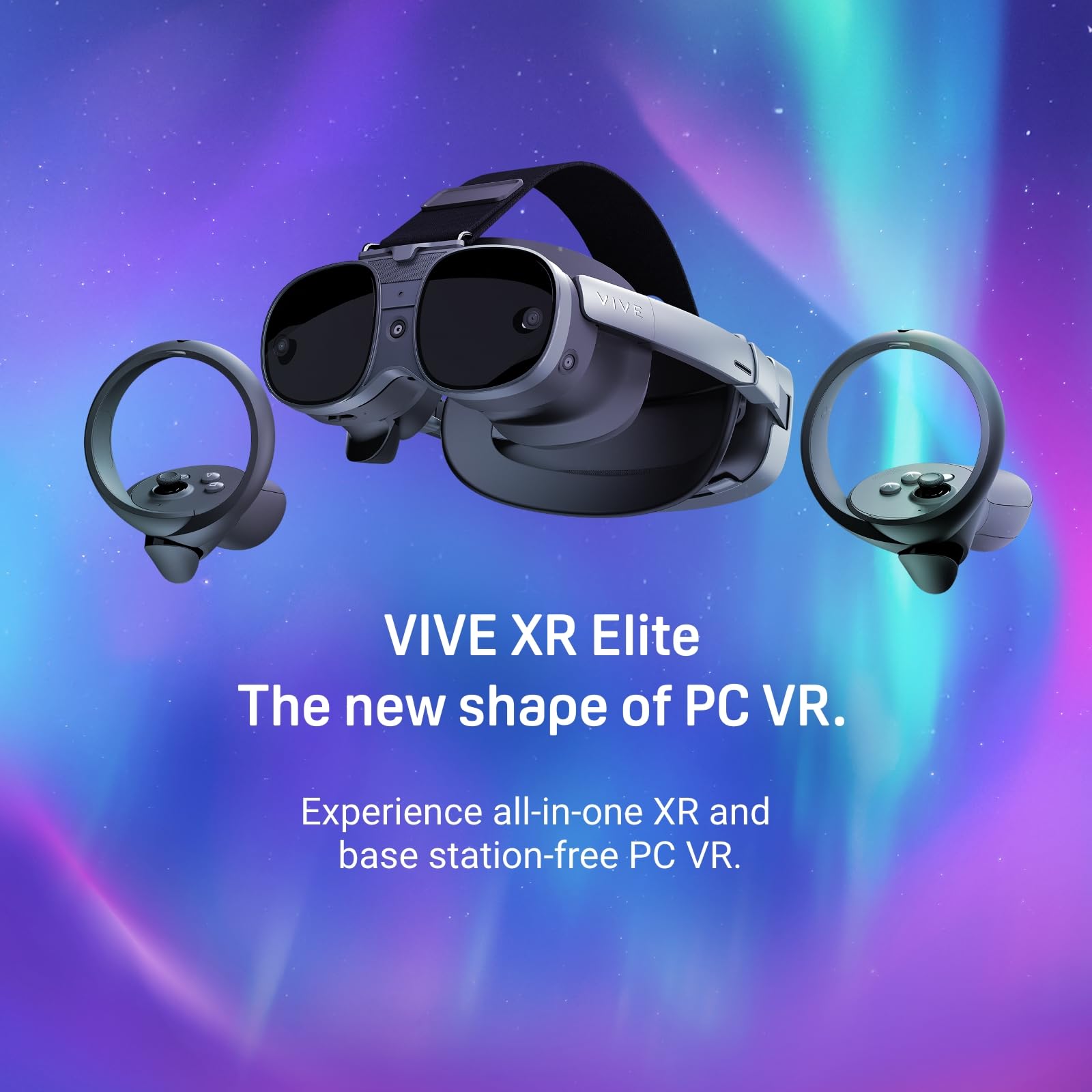 HTC Vive XR Elite VR Headset with Deluxe Pack - Wireless Mixed Reality & PC VR System with Motion Controllers & Starter Game Bundle for Immersive Gaming, Virtual Travel & Professional Training