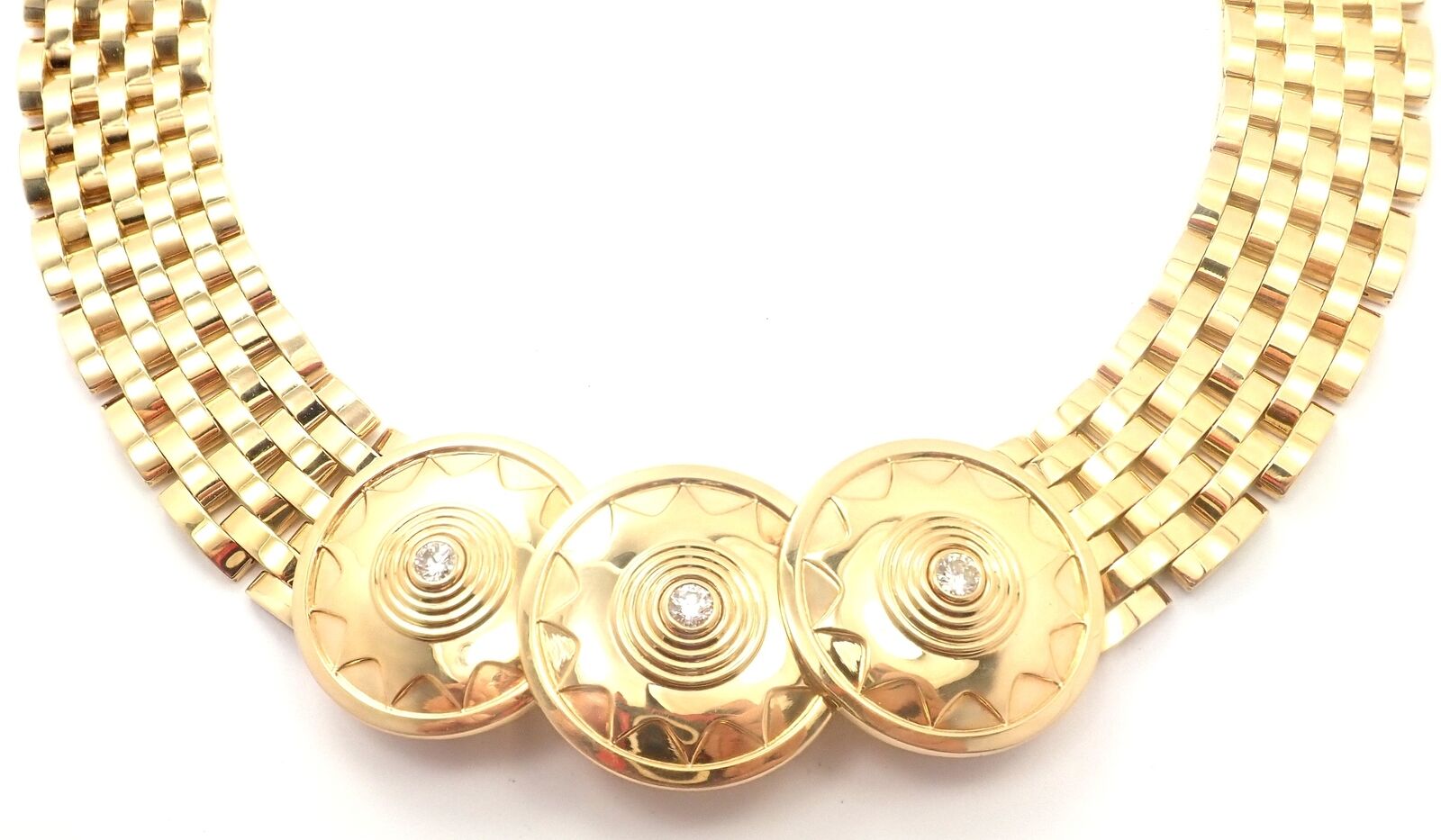 Authentic Cartier Maillon Panthere Seven Row 18k Yellow Gold Diamond Necklace for Women | Luxury Jewelry Gift for Anniversary, Birthday & Special Occasions