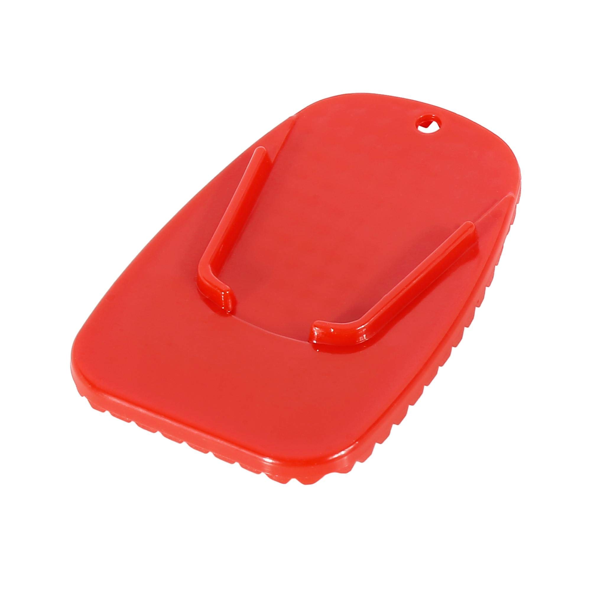 Fierce Cycle Motorcycle Kickstand Pad - Heavy Duty Support Plate for Parking Stand, Side Stand Extension Pad (Red) - Prevent Sinking on Soft Ground, Ideal for Dirt Bikes & Cruisers