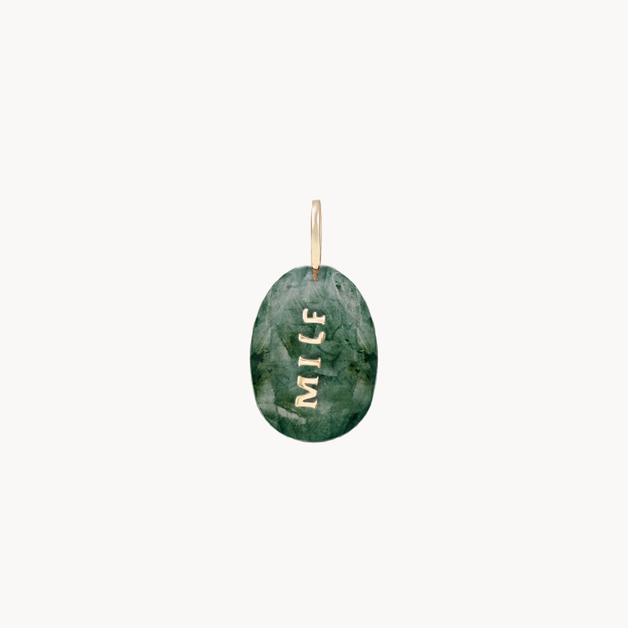 10K Yellow Gold Emerald and Diamond Necklace for Women - Elegant MILF Jewelry Gift for Mother's Day, Anniversary, or Special Occasion