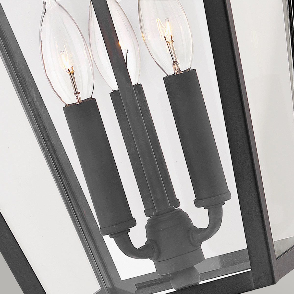 Alford Place 1/3Lt Small Chain Lantern - Museum Black IP44 E27 Outdoor Wall Light for Patio, Garden & Porch Lighting