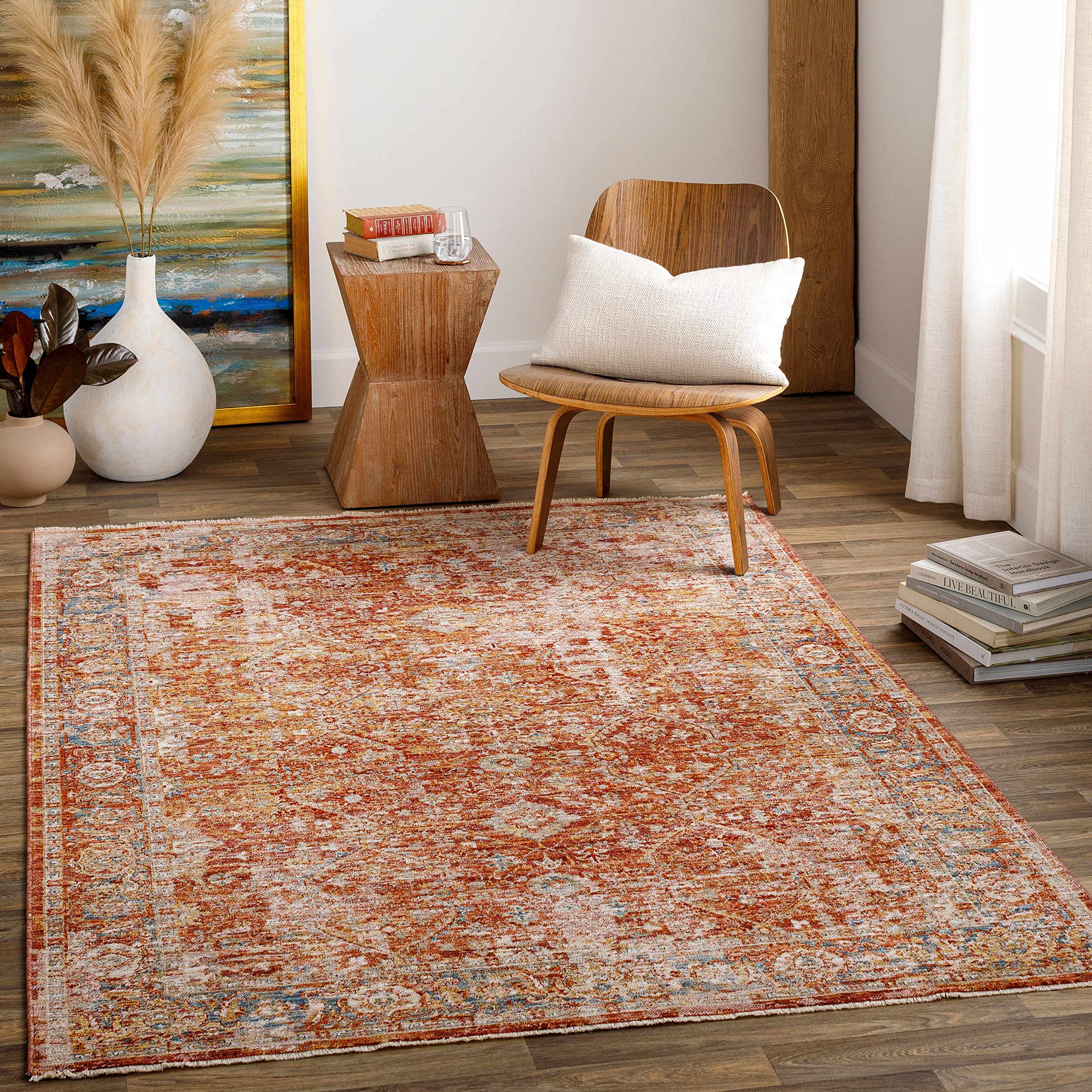 Hauteloom Wetaskiwin Traditional Area Rug 10' x 14' - Black, Purple, Red - Soft Living Room & Bedroom Carpet - Perfect for Home Decor, Family Gatherings & Cozy Spaces