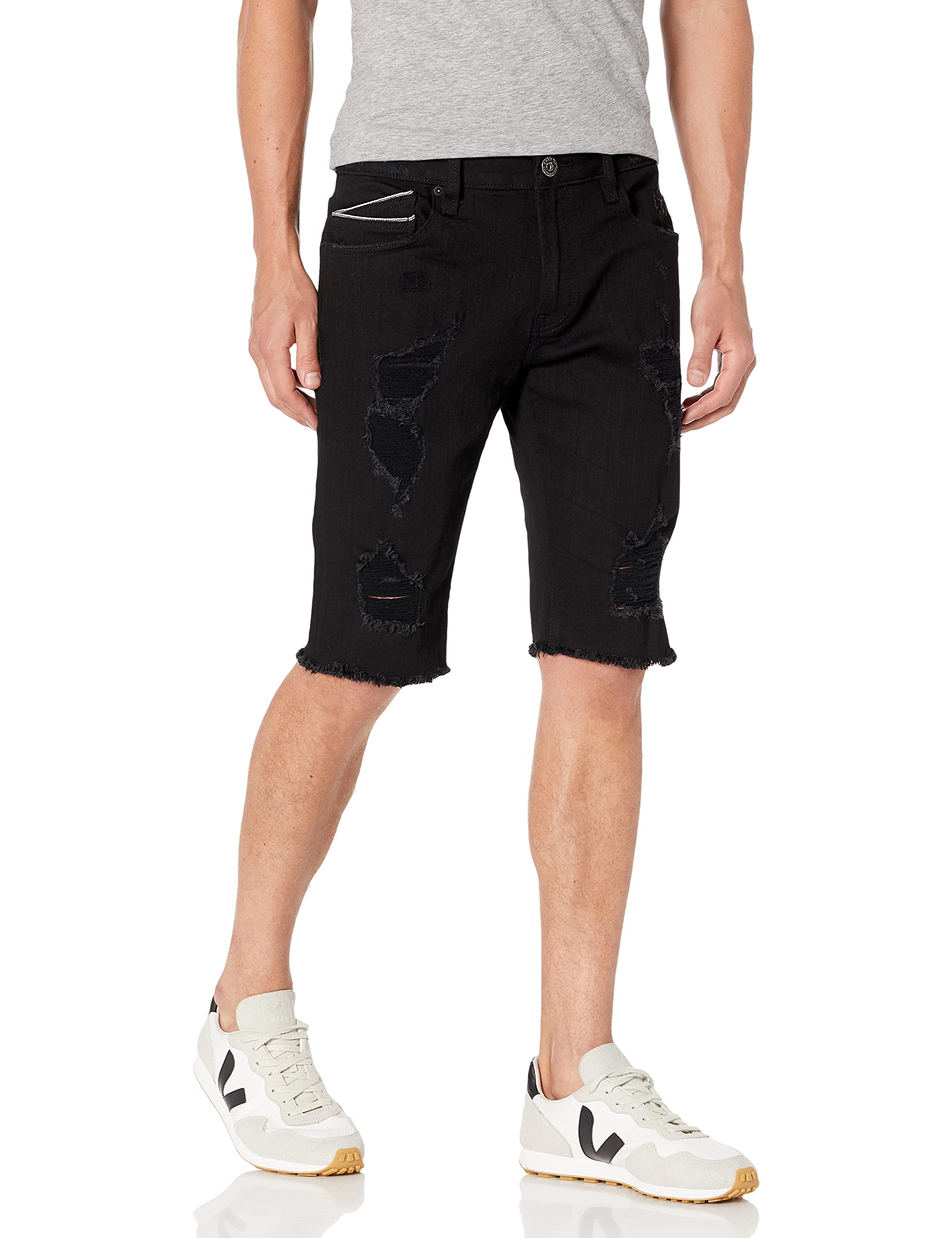 Cult of Individuality Men's Rocker Shorts - Stylish & Comfortable Vintage Denim Shorts for Casual Wear, Concerts & Summer Outfits