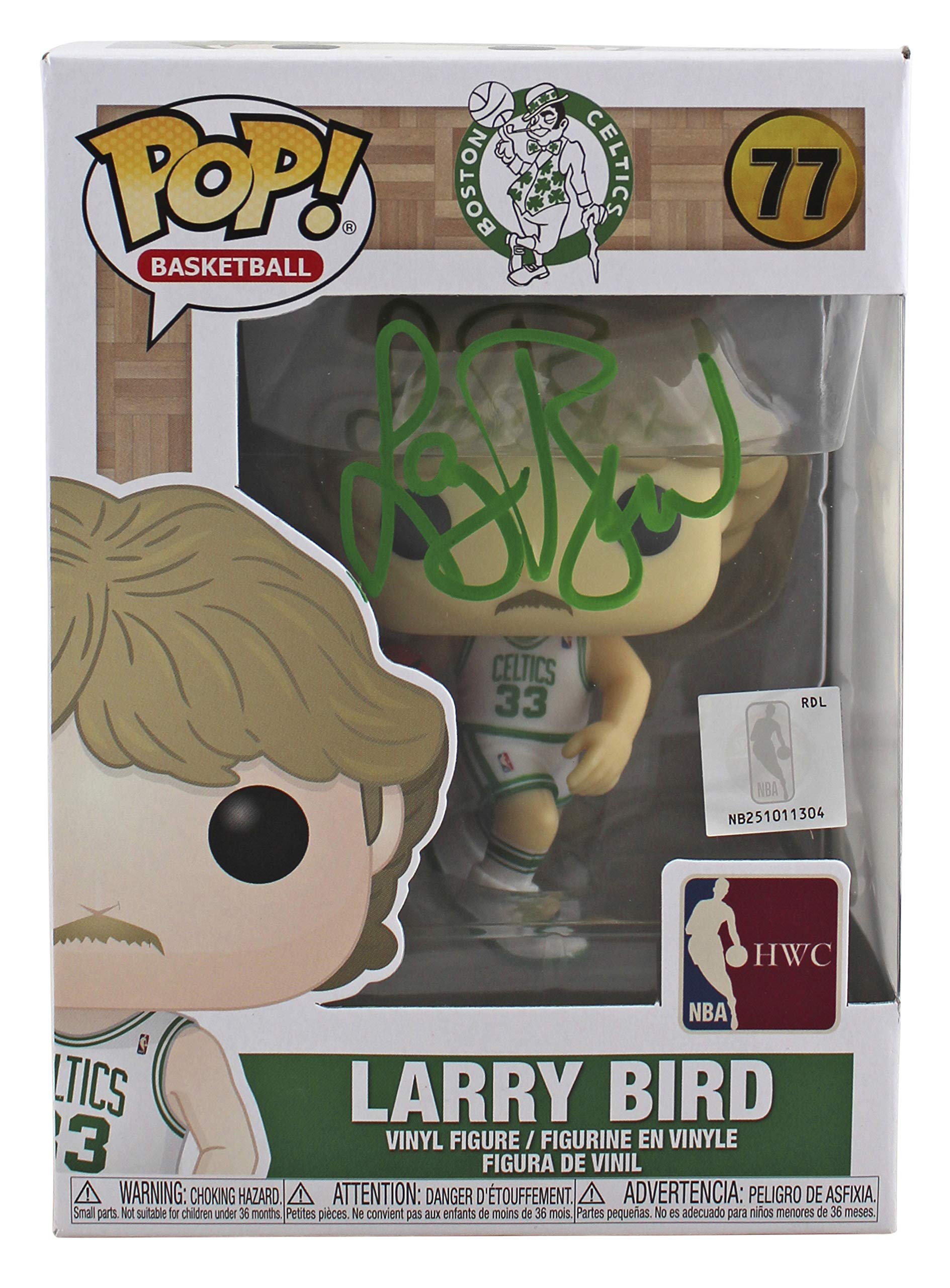 Authentic Larry Bird #77 Signed Funko Pop Vinyl Figure - Boston Celtics Legend - BAS Witnessed COA - Perfect for NBA Collectors, Celtics Fans & Sports Memorabilia Displays