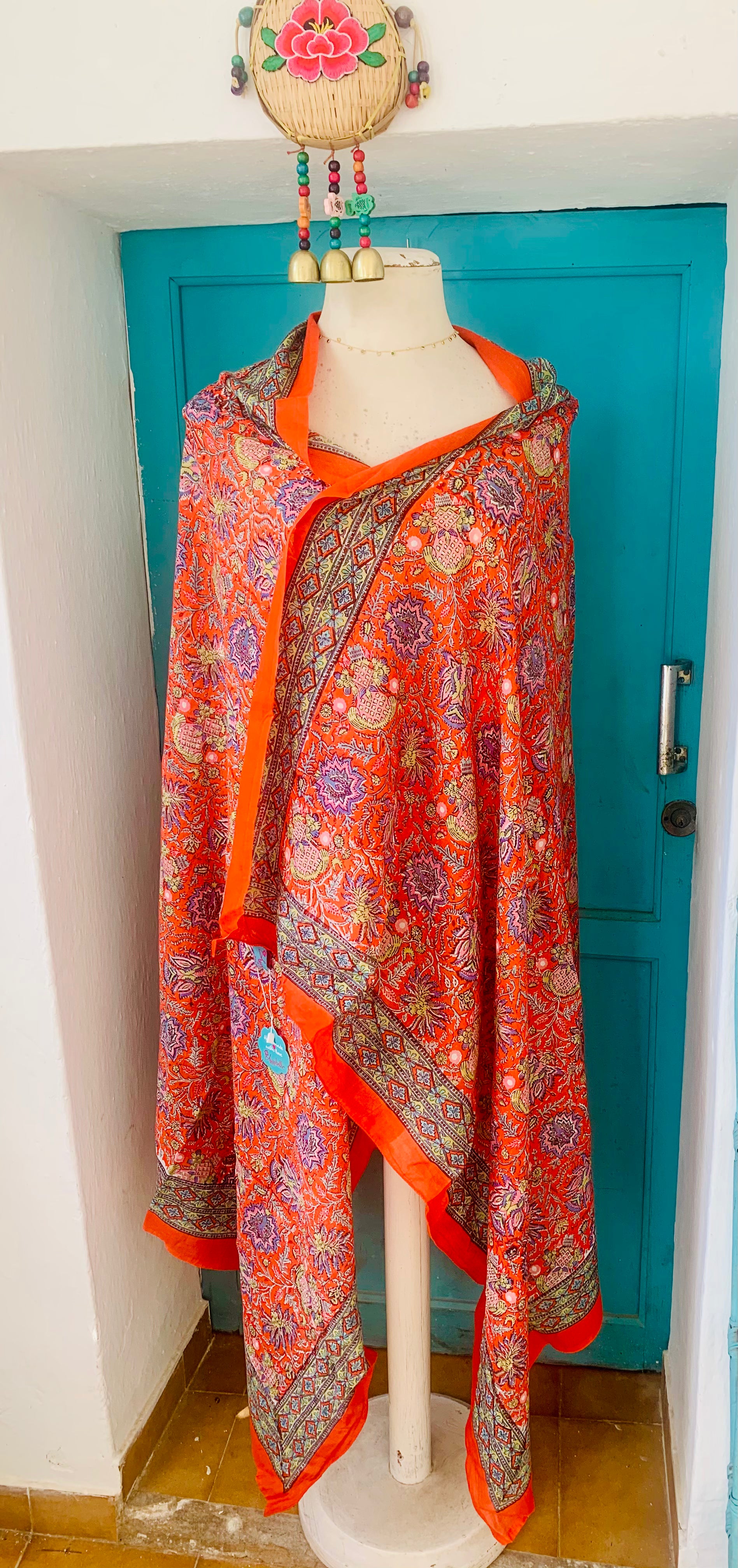 Stylish Block Print Cotton Sarong Pareo Shawl - New Collection for Beach, Pool, and Summer Fashion