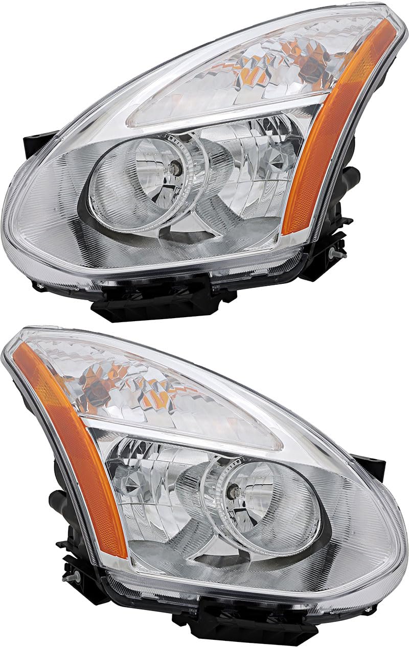 Nissan Rogue Headlights Replacement Set - Compatible with 2008 2009 2010 Models - HID Driver & Passenger Side Lamps - Perfect for Night Driving & Enhanced Visibility