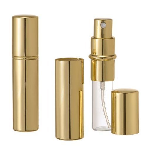 Refillable Gold Travel Perfume Bottle Spray - 12ml (0.41oz) Portable Mini Perfume Atomizer for Women & Men - Perfect for Airplane, Gym, Purse & On-the-Go Fragrance Touch Ups