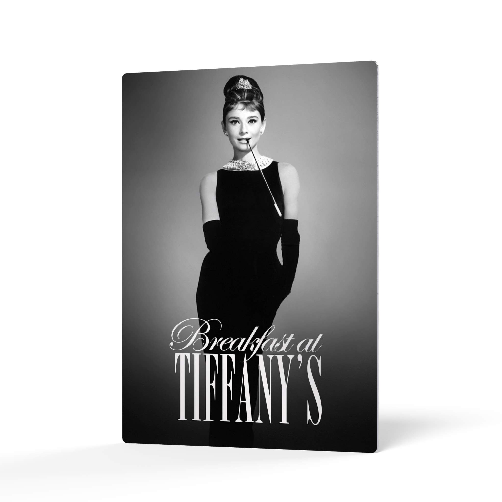 Audrey Hepburn Wall Art - Breakfast at Tiffany's Movie Metal Print - 36x24 Inch Home Decor for Living Room & Bedroom - Made in USA | Classic Hollywood Gift for Film Lovers & Vintage Style Interiors