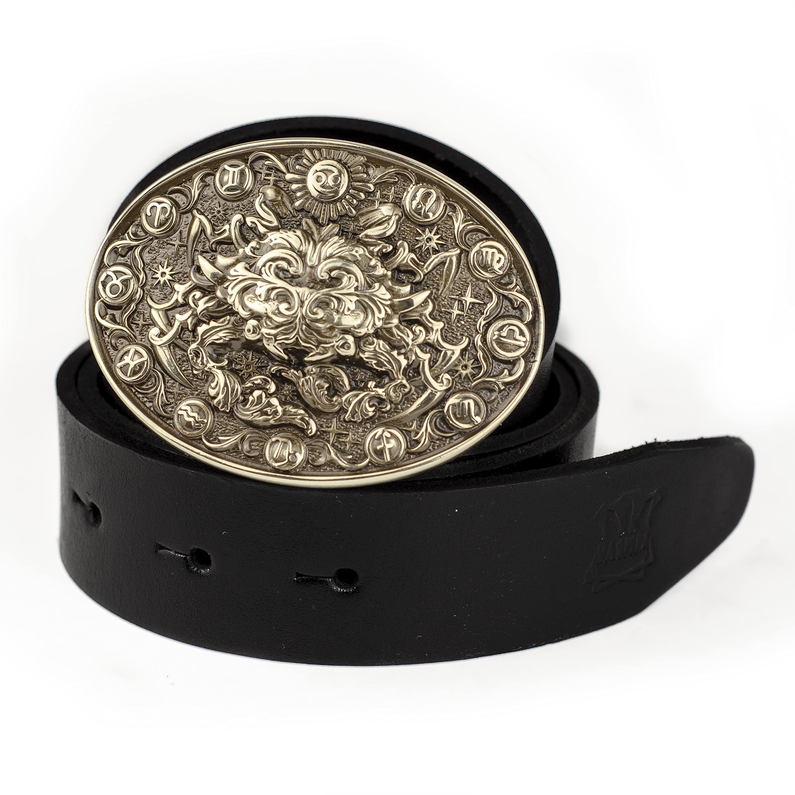 German Silver Zodiac Belt Buckle - Cancer Crab Horoscope Sign Handmade Solid Buckle for Casual Belts | Perfect for Gifts, Fashion Accessories & Astrology Enthusiasts