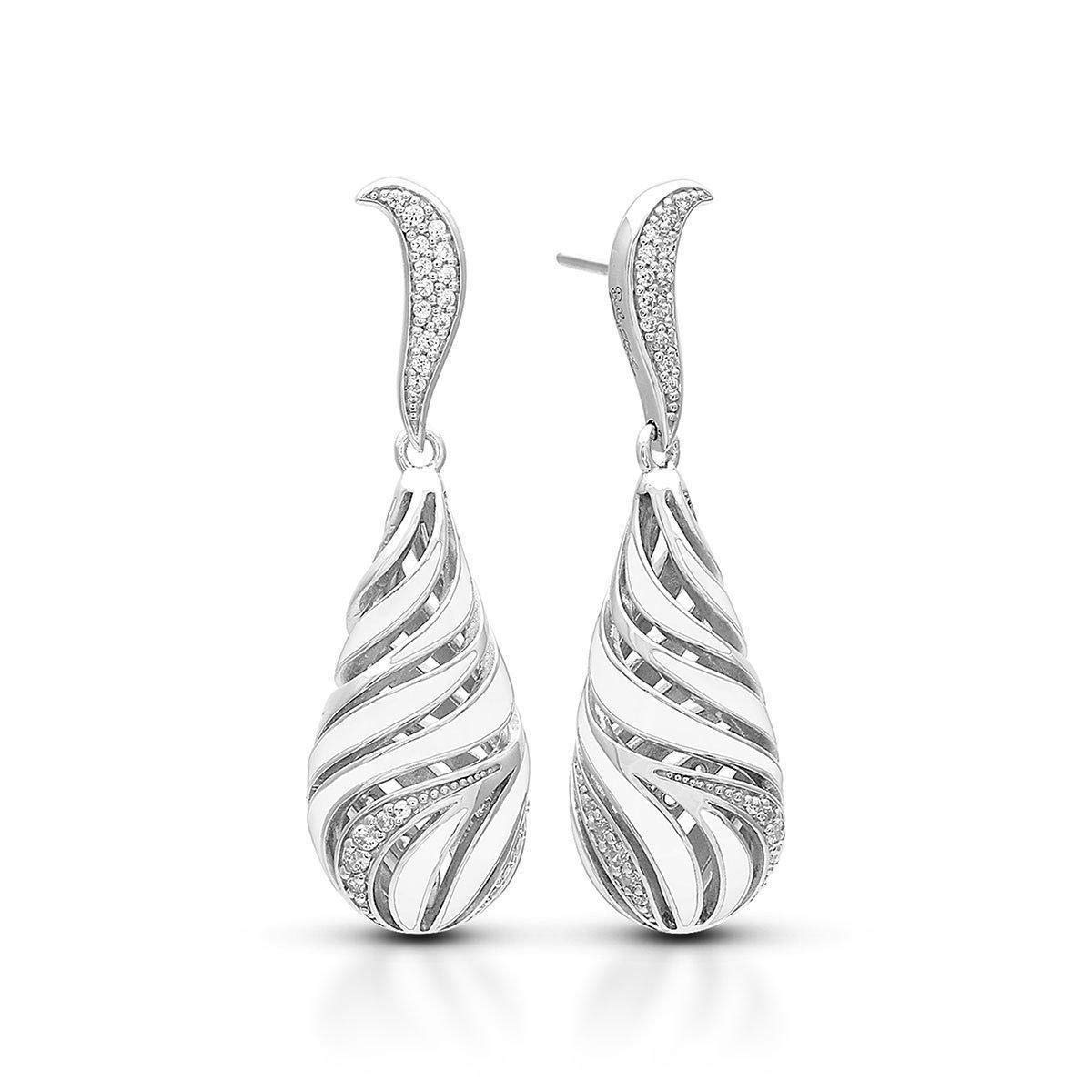 Belle Etoile Waverly Earrings - Elegant White Pearl Stud Earrings for Women | Perfect for Weddings, Parties & Everyday Wear